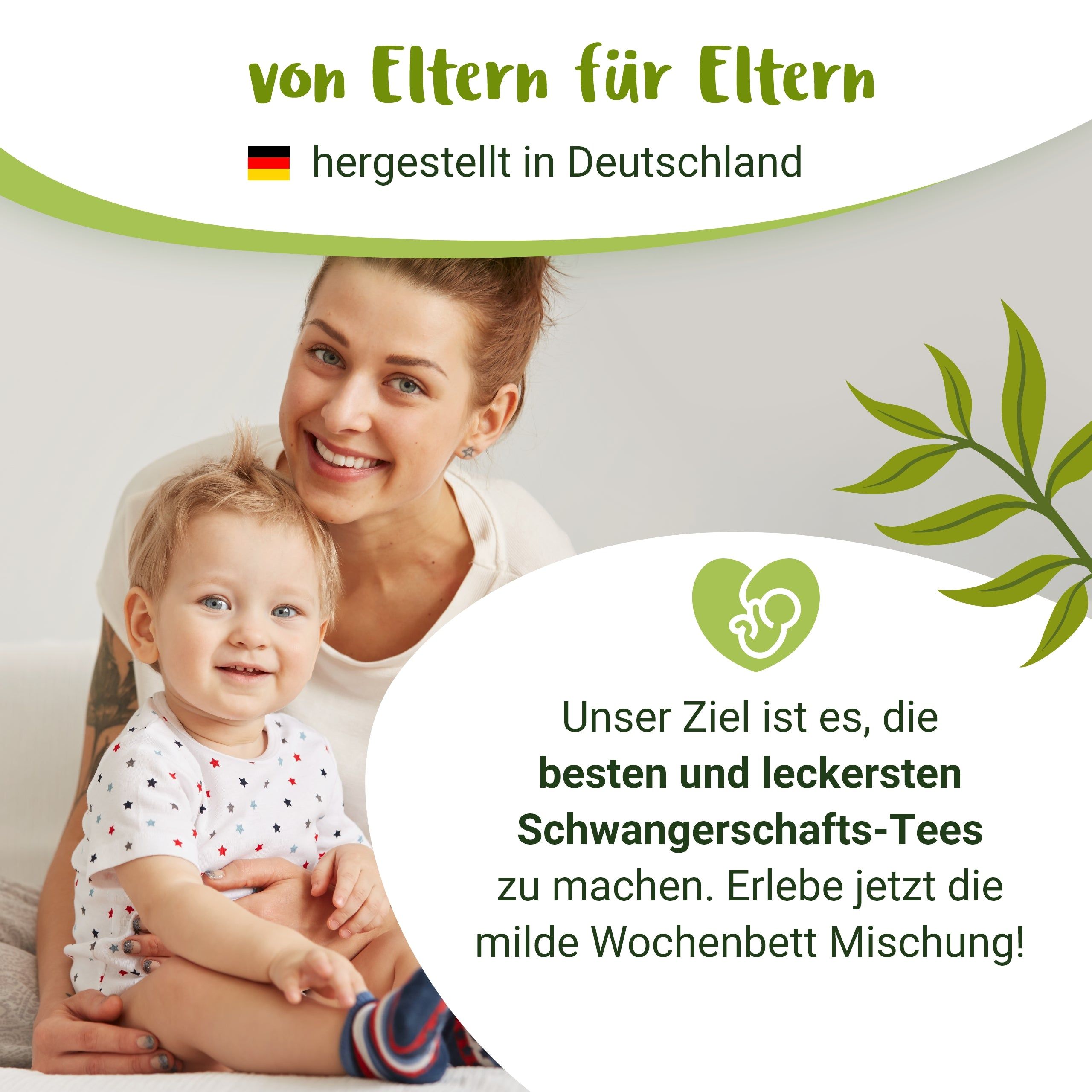 Wochenbett BIO Schwangerschaftstee mit Frauenmantel und Schafgarbe - von PregniVital®