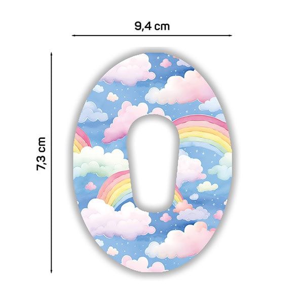 Diasticker® Dexcom G6 Fixiertapes "Rainbow Clouds"