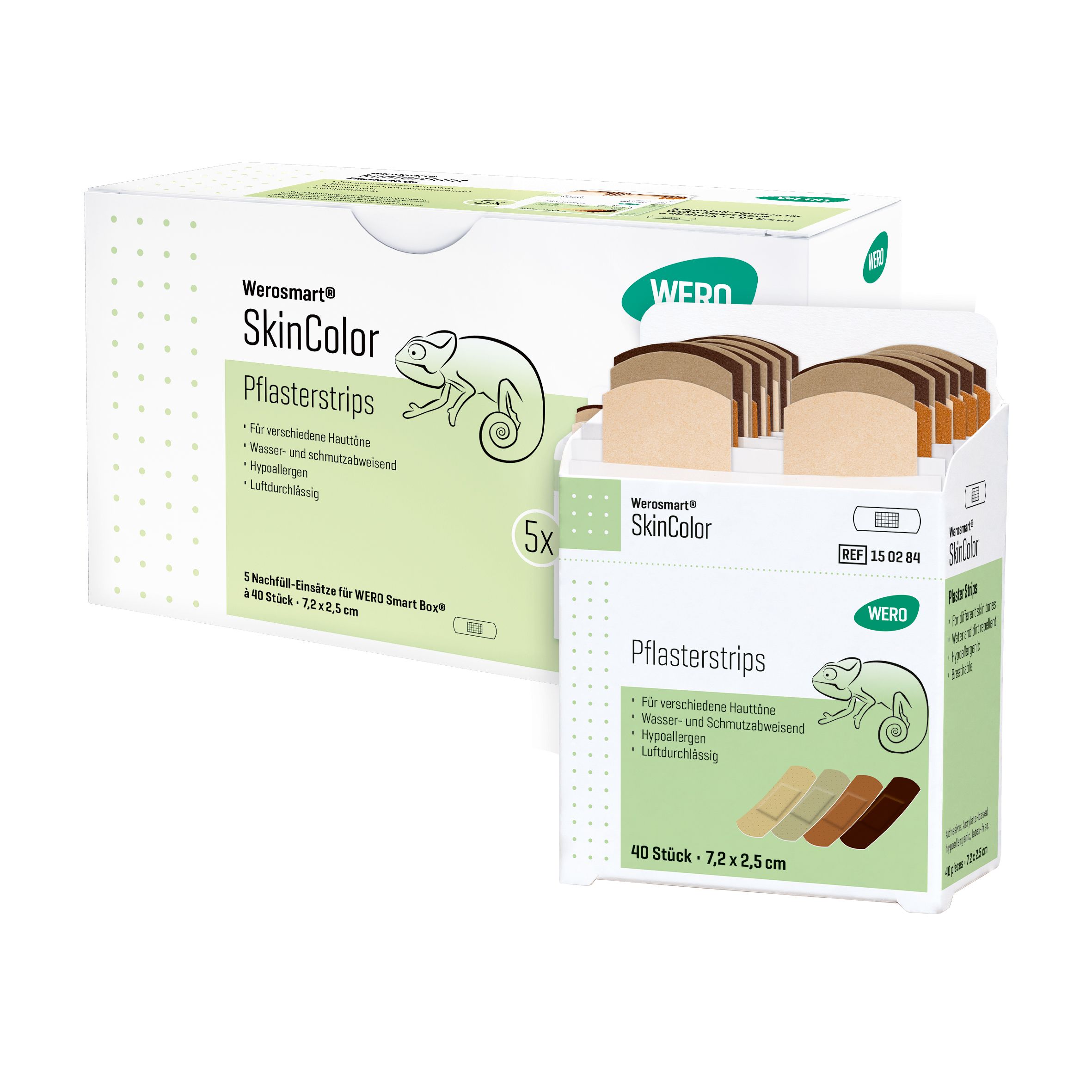 Wero Werosmart® SkinColor Pflasterstrips, Pflasterspender-Einsätze 200 St