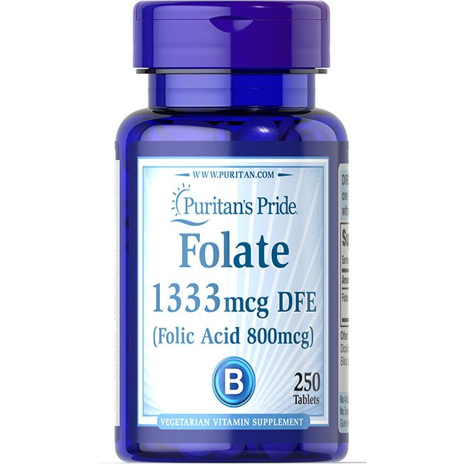 Puritan's Pride Folsäure 800 mcg 250 Pc