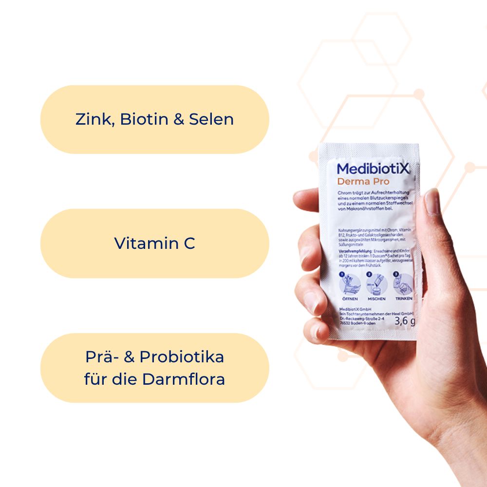 MedibiotiX Derma Pro - Für ein ausgeglichenes Hautbild - Mit Darmbakterien für die Darm-Haut-Achse