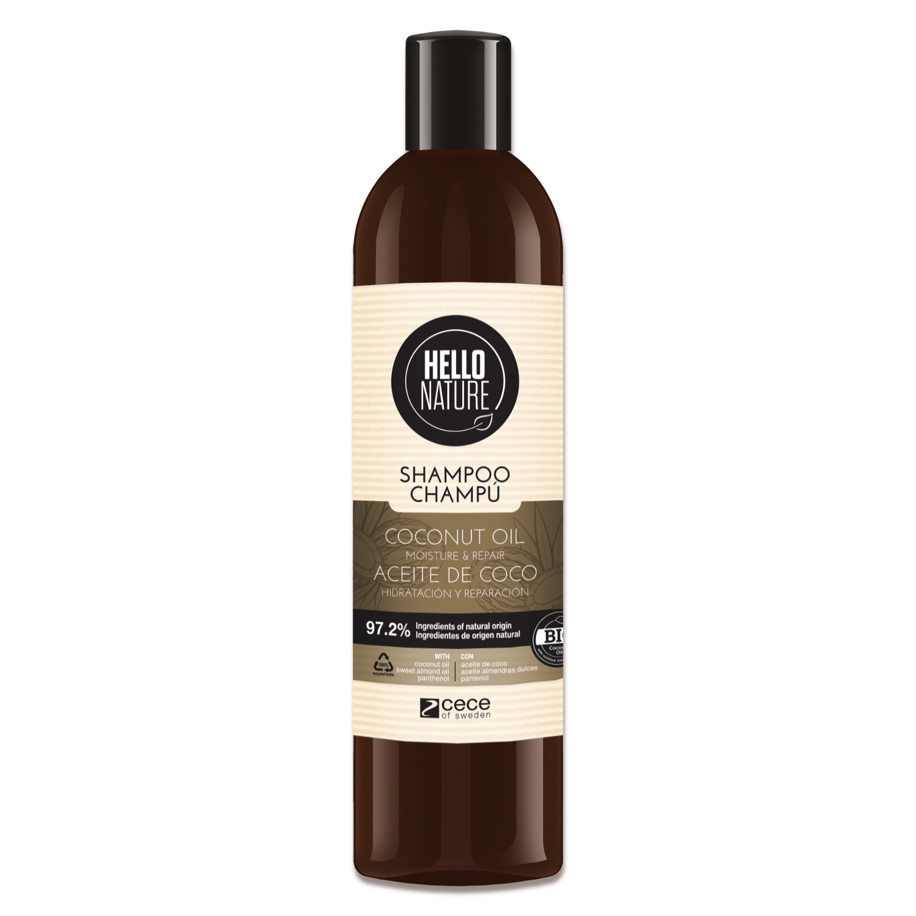 Hello Nature Shampoo mit Kokosöl Pantenol für Haarpflege Bio 1x300 ml