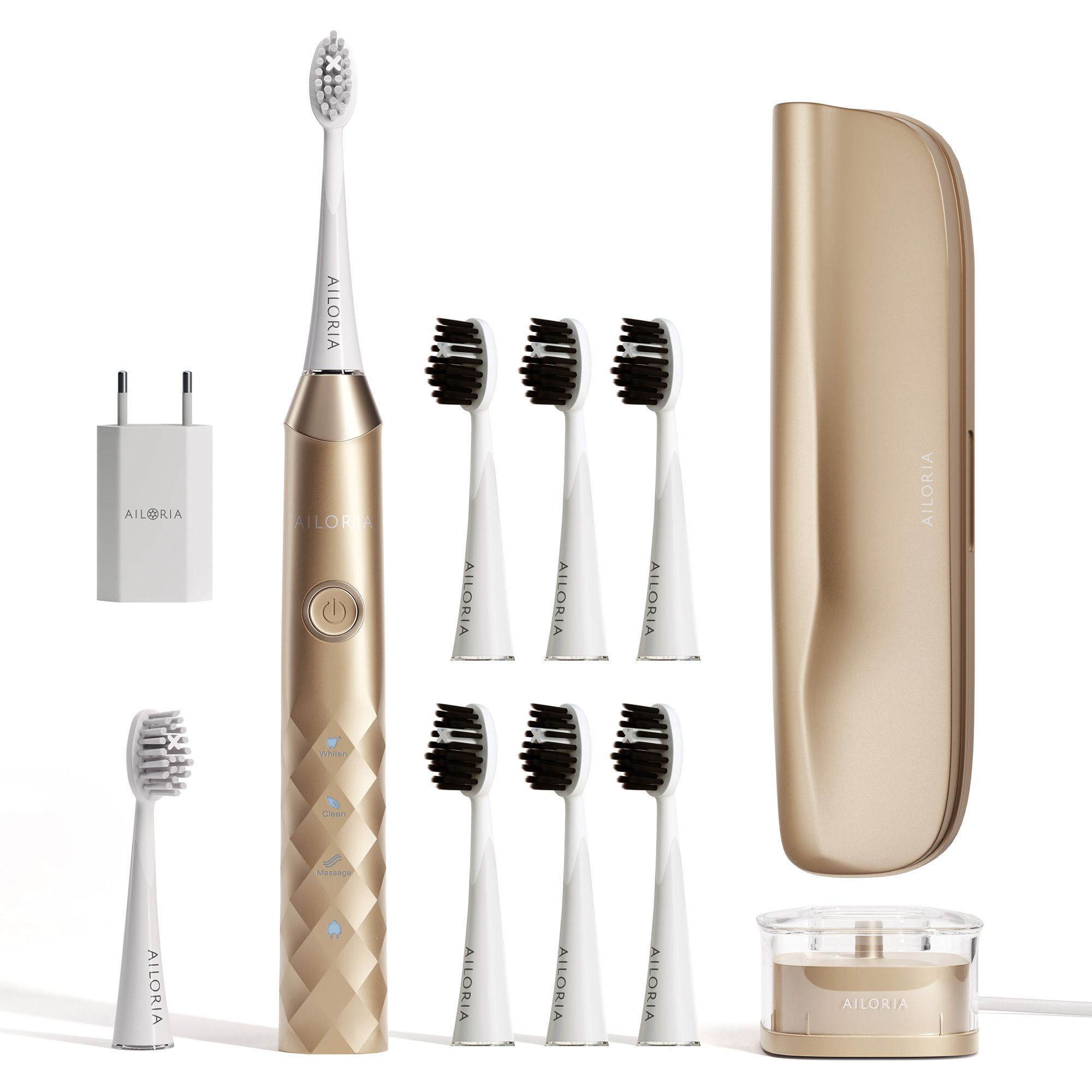 AILORIA SHINE BRIGHT SET USB-Schallzahnbürste Limited Edition