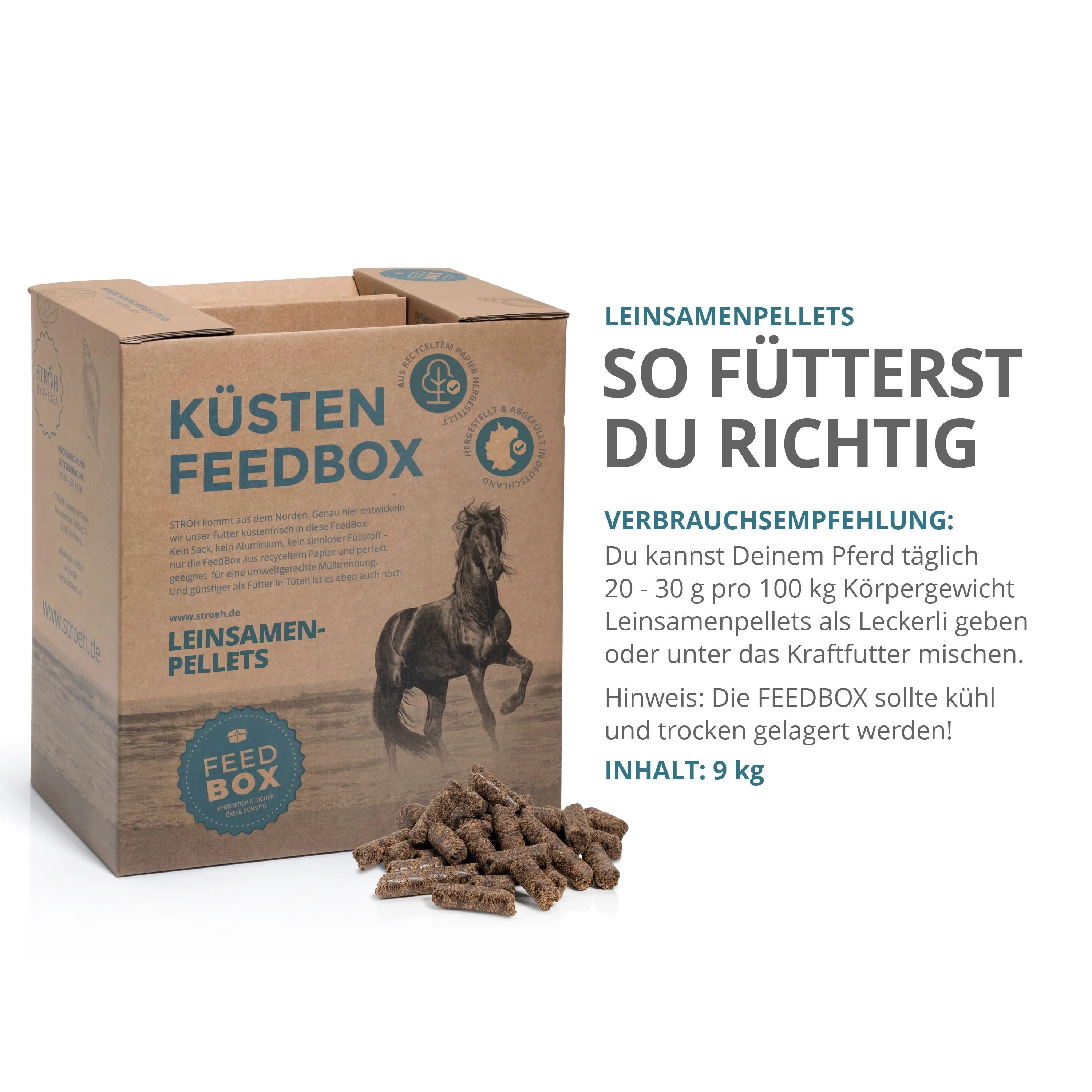 STRÖH - Leinsamenpellets  Feedbox