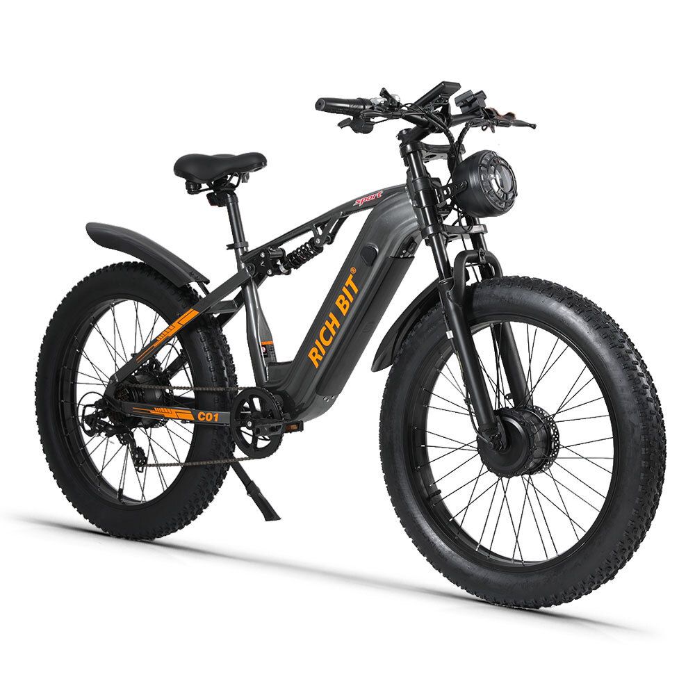 RICH BIT C01 Elektrisches Mountainbike, 48V 20Ah Akku, Vollfederung