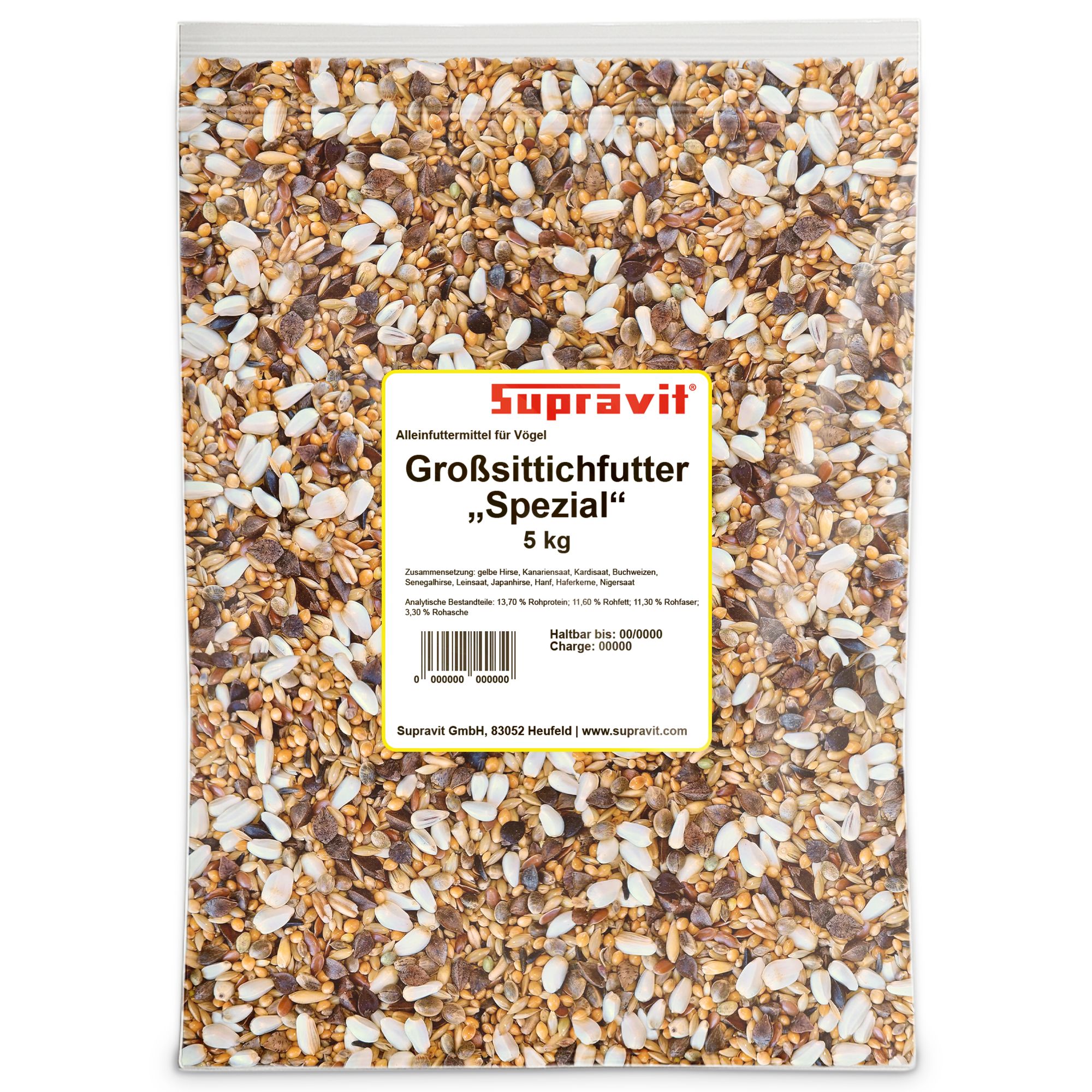 Supravit Vogelfutter Großsittiche Spezial 5 kg