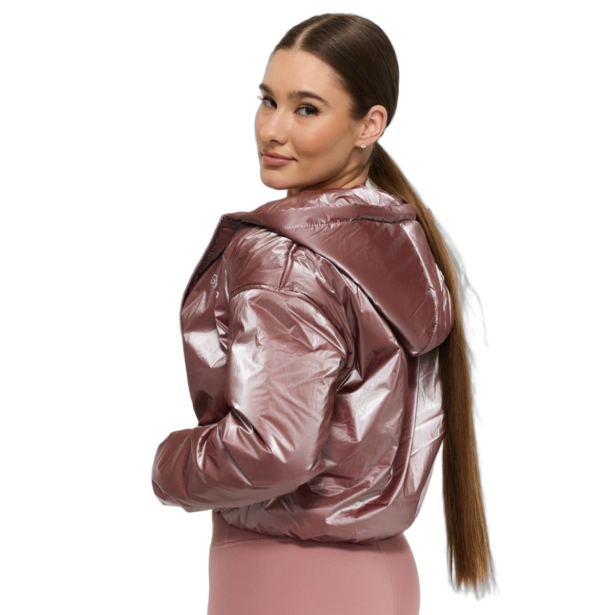 GymBeam Jacke Damen oversize mit Kapuze und Reißverschluss in Haze