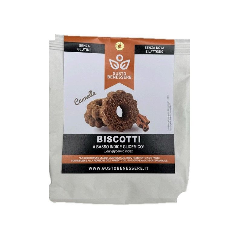 biscotti alla cannella a basso indice glicemico 140g - gusto benessere