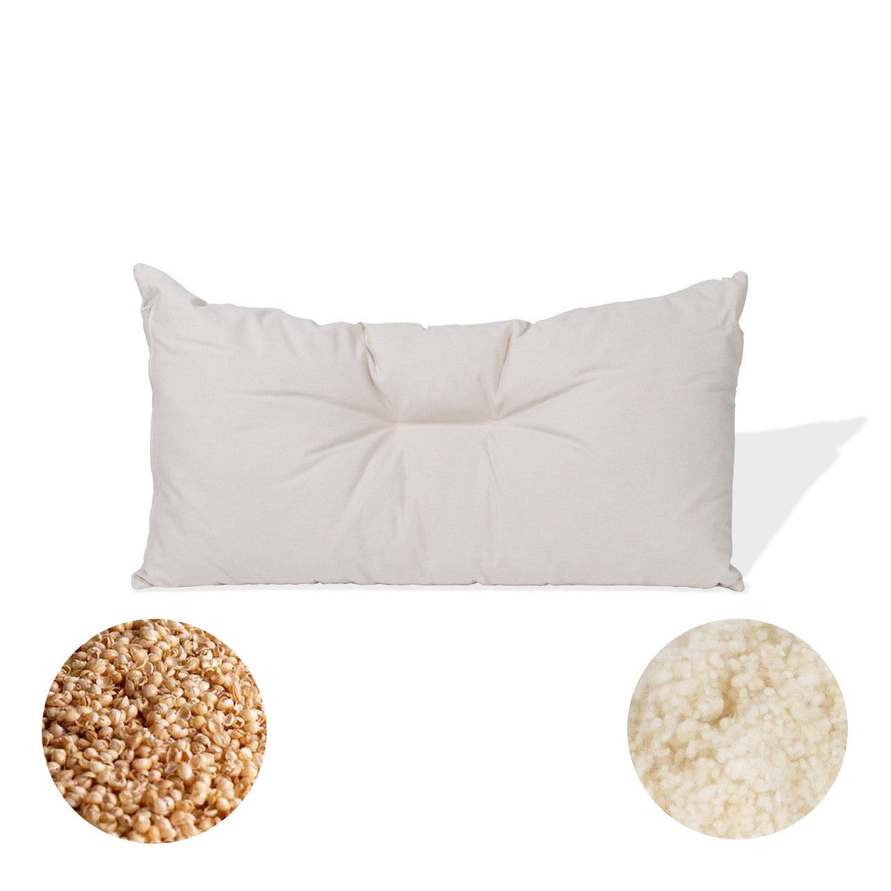 Speltex ergonomisches 2-Kammer Kopfkissen mit Bio Schafwolle / Hirse Füllung 1 St Kissen
