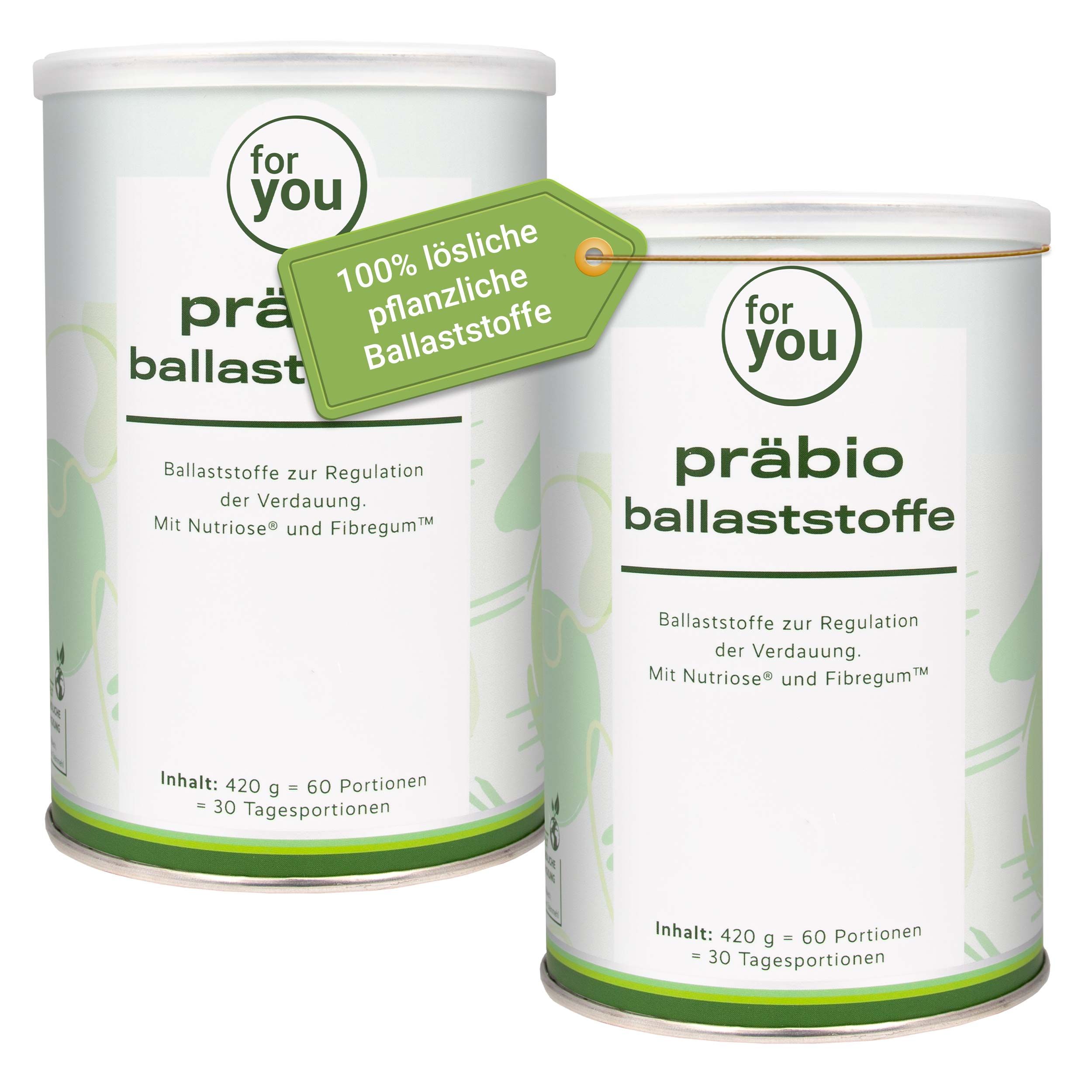 for you Präbio Ballaststoffe Doppelpack 840 g Pulver