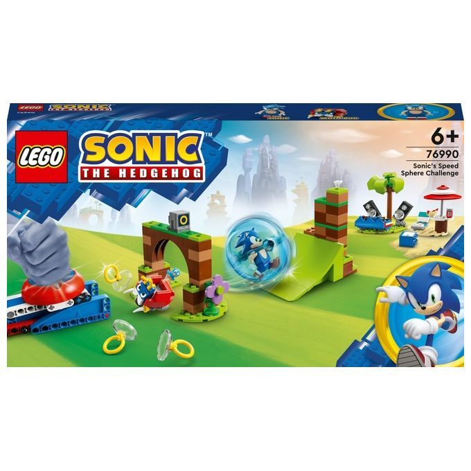 LEGO Sonic the Hedgehog 76990 Sfida della Sfera di Velocita' di Sonic, Giocattolo con 3 Personaggi,