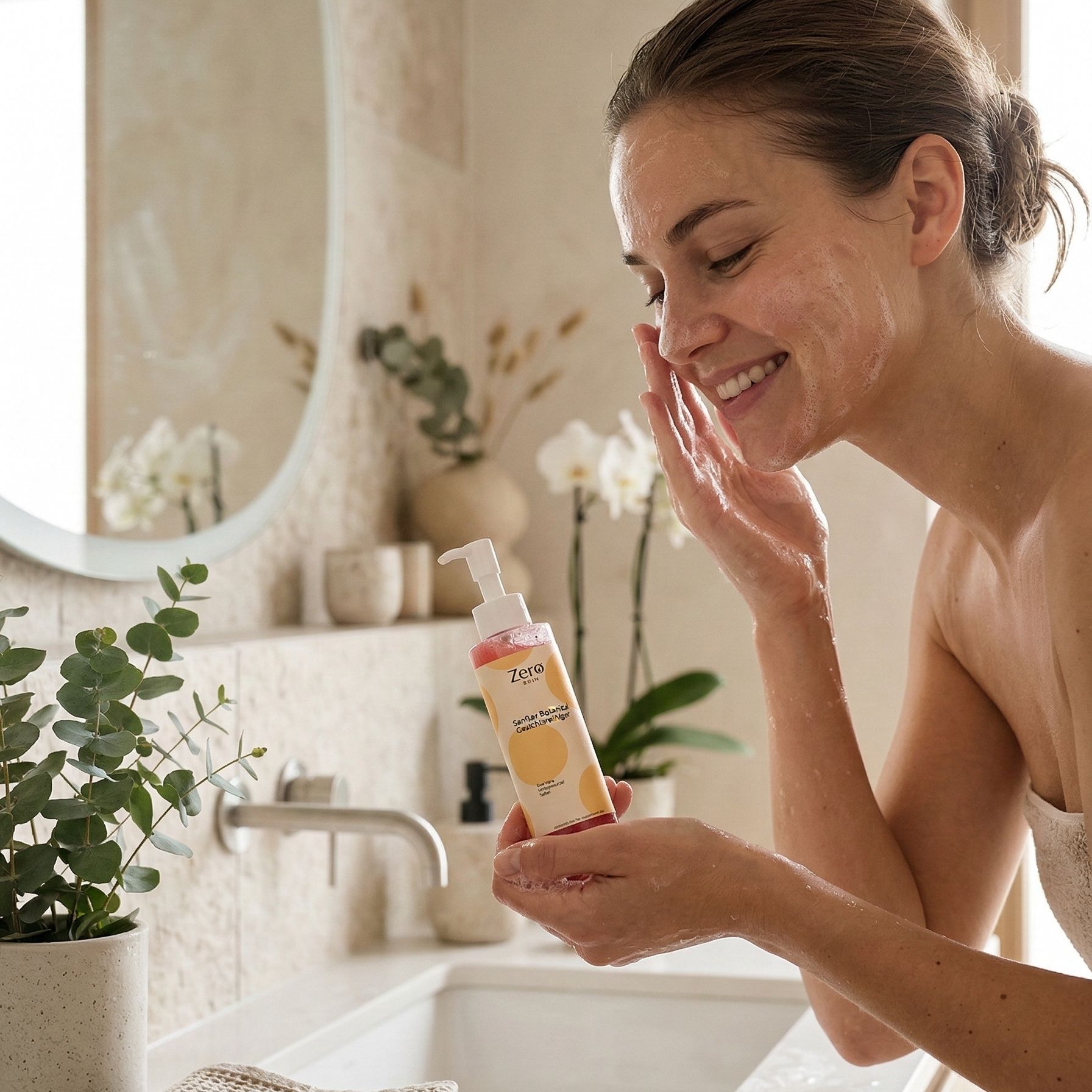 Zero Skin Sanfter Botanical Gesichtsreiniger, klärend und erfrischend für normale und ölige Haut