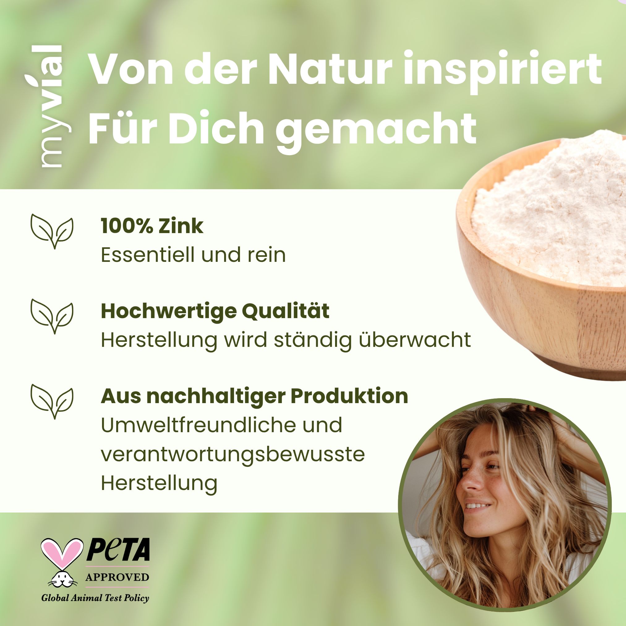 myvial® Zink Tabletten 25 mg hochdosiert - veganes Zinkbisglycinat 365 St