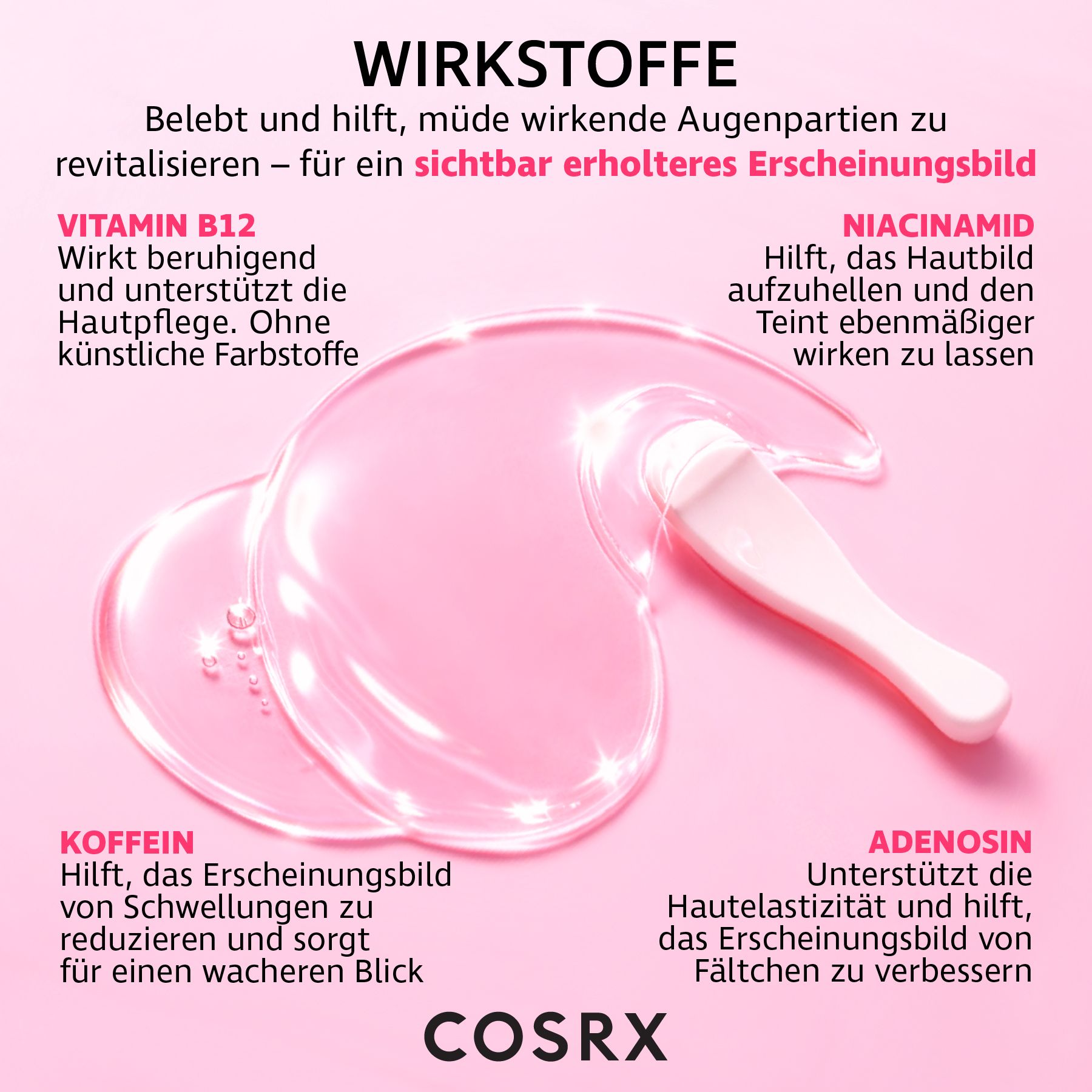 COSRX Augenpads Pink Peptide Anti Aging Kollagen Hydrogel