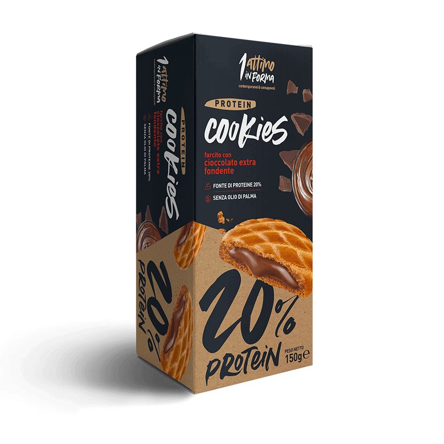 1attimoinforma Protein Cookies 20%; Gusto Cioccolato Fondente