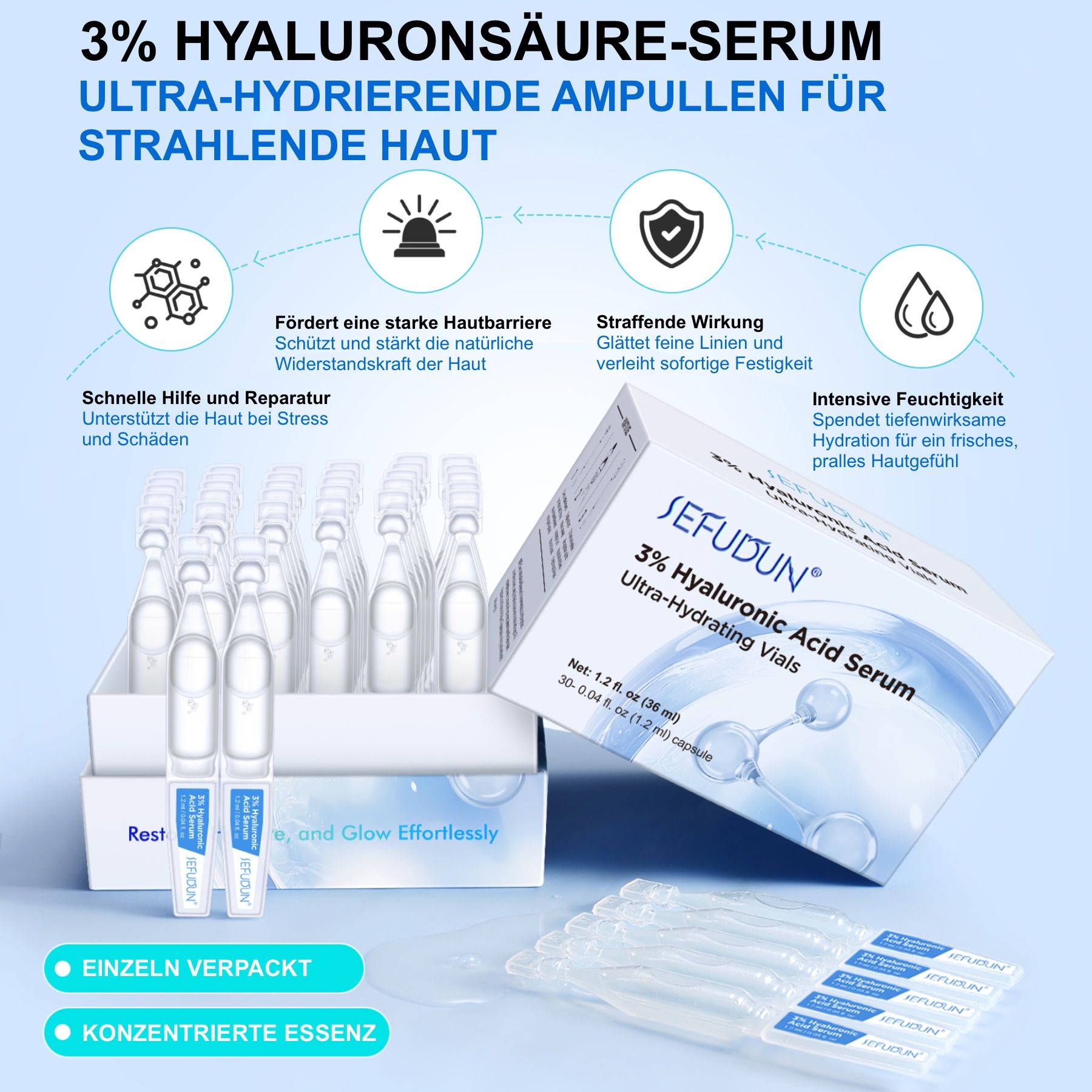 P-Beauty Anti-Falten-Serum Hyaluronic Acid für Gesichtspflege