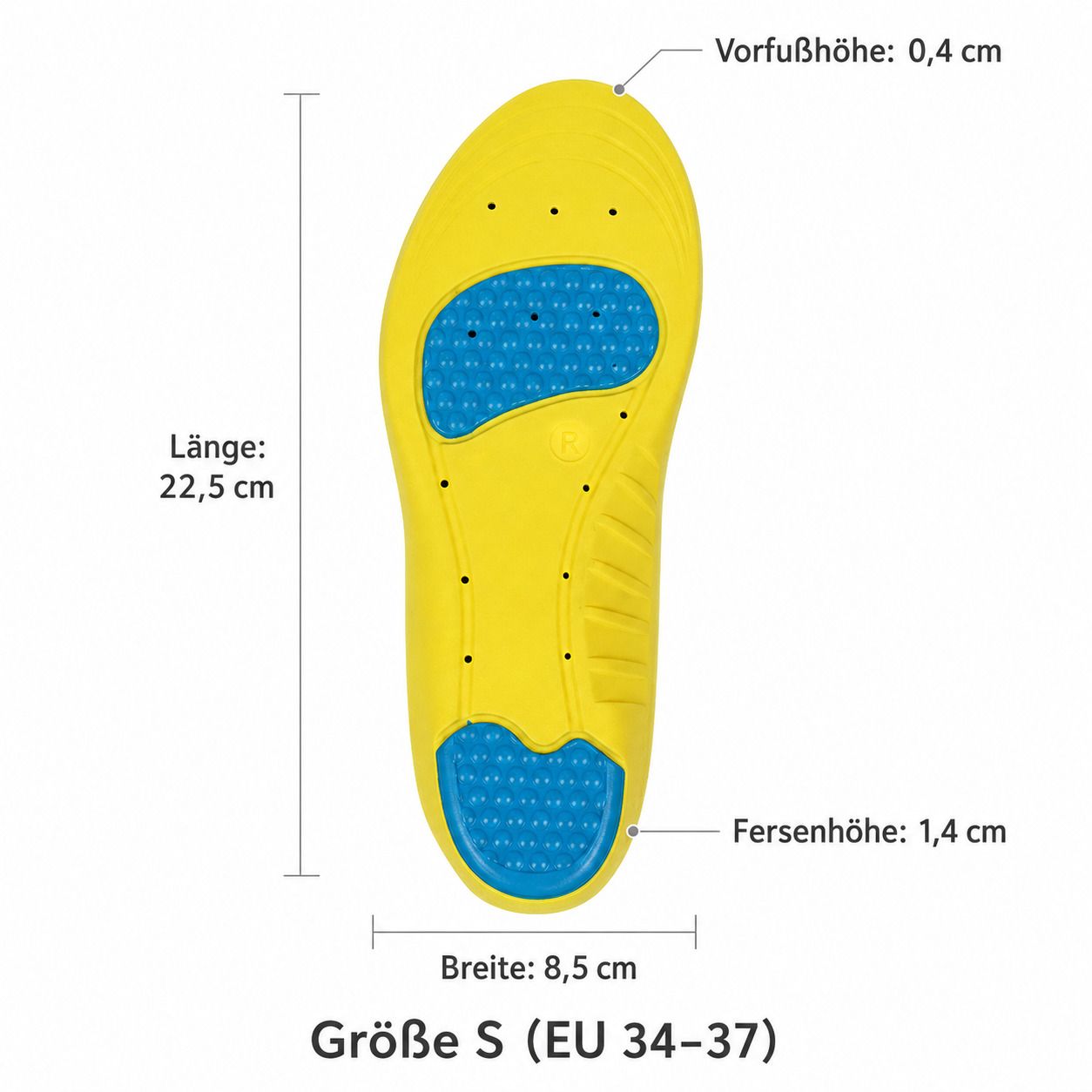 3D Einlegesohlen mit Gel Dämpfung, atmungsaktiv & zuschneidbar für Alltag & Sport