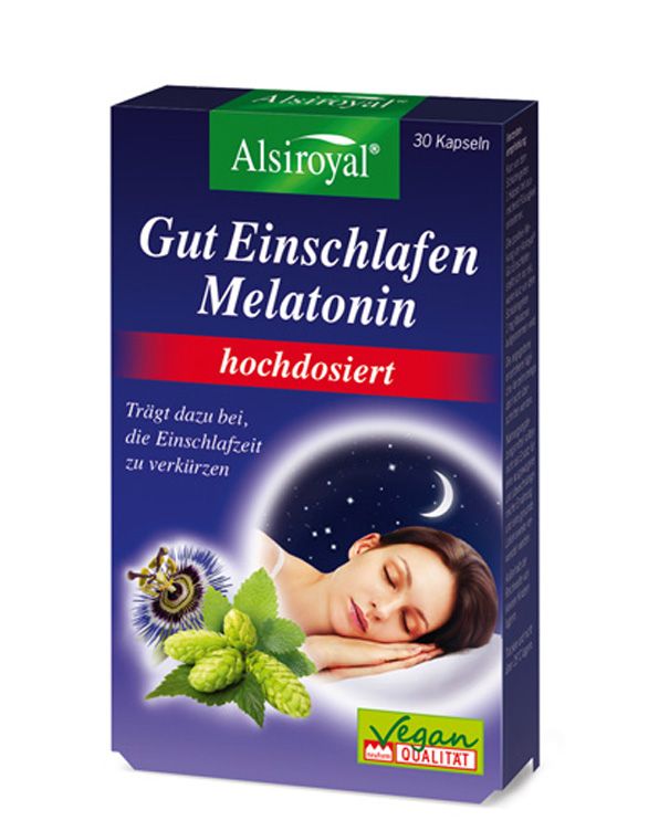 Alsiroyal Gut Einschlafen Melatonin hochdosiert 30Kapseln