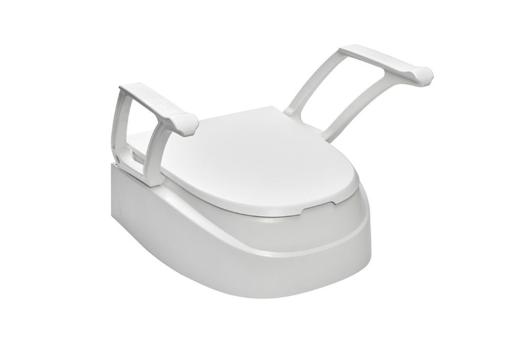 Toilettensitzerhöhung QUICK TOP Armlehnen + Deckel