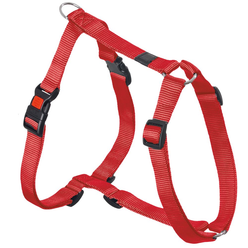 Hunde Geschirr Nylon "Sportiv" Gr. M - 45-70 cm x 20 mm in Rot