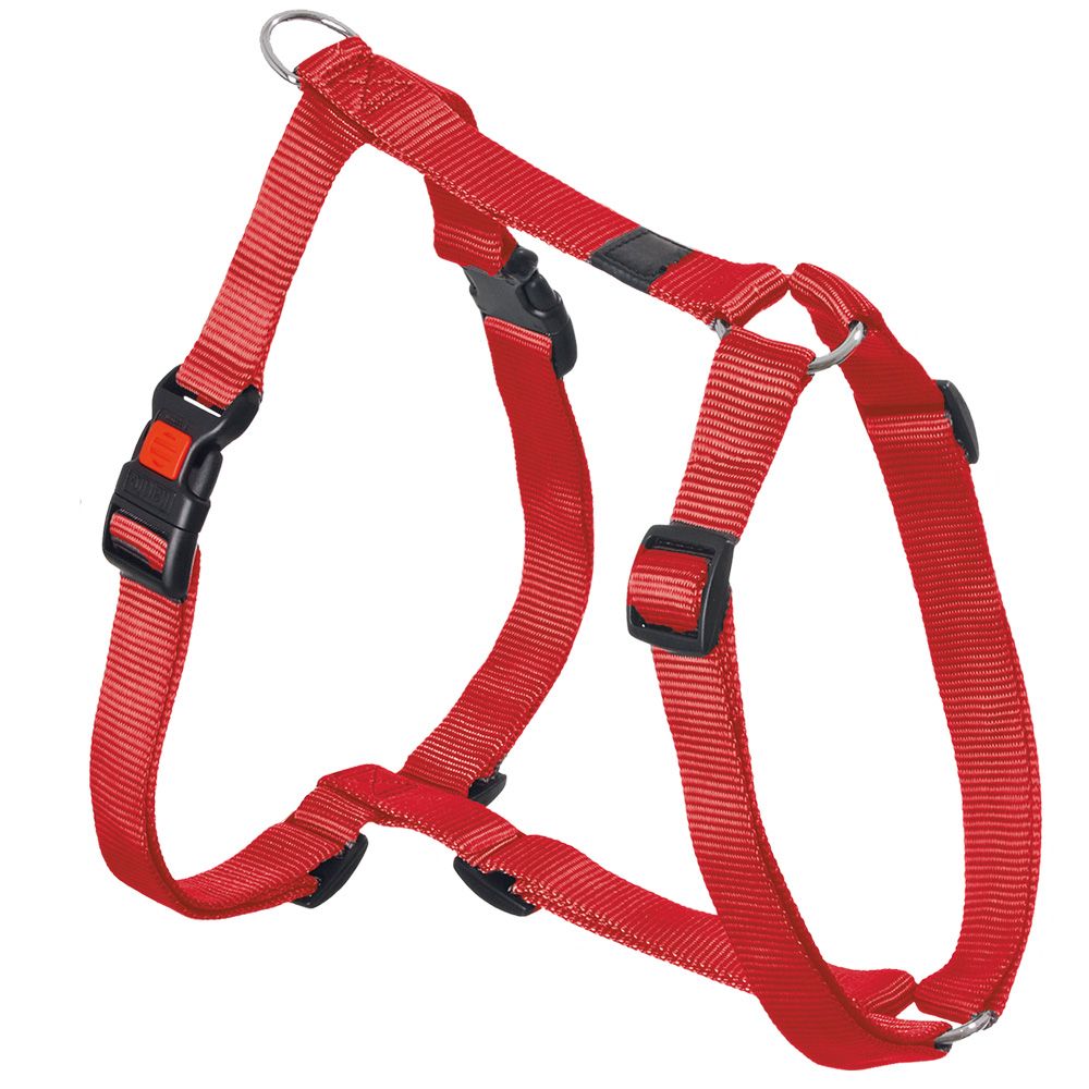 Hundegeschirr Nylon 'Sportiv' - Gr. S 35-50 cm x 15 mm in Rot