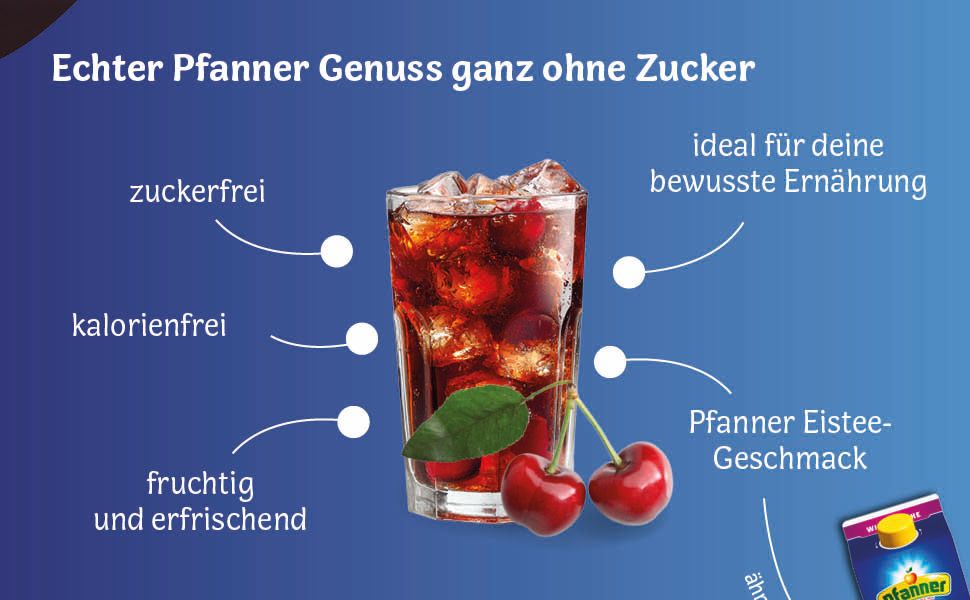 Pfanner Eistee Wildkirsche Zero Sirup