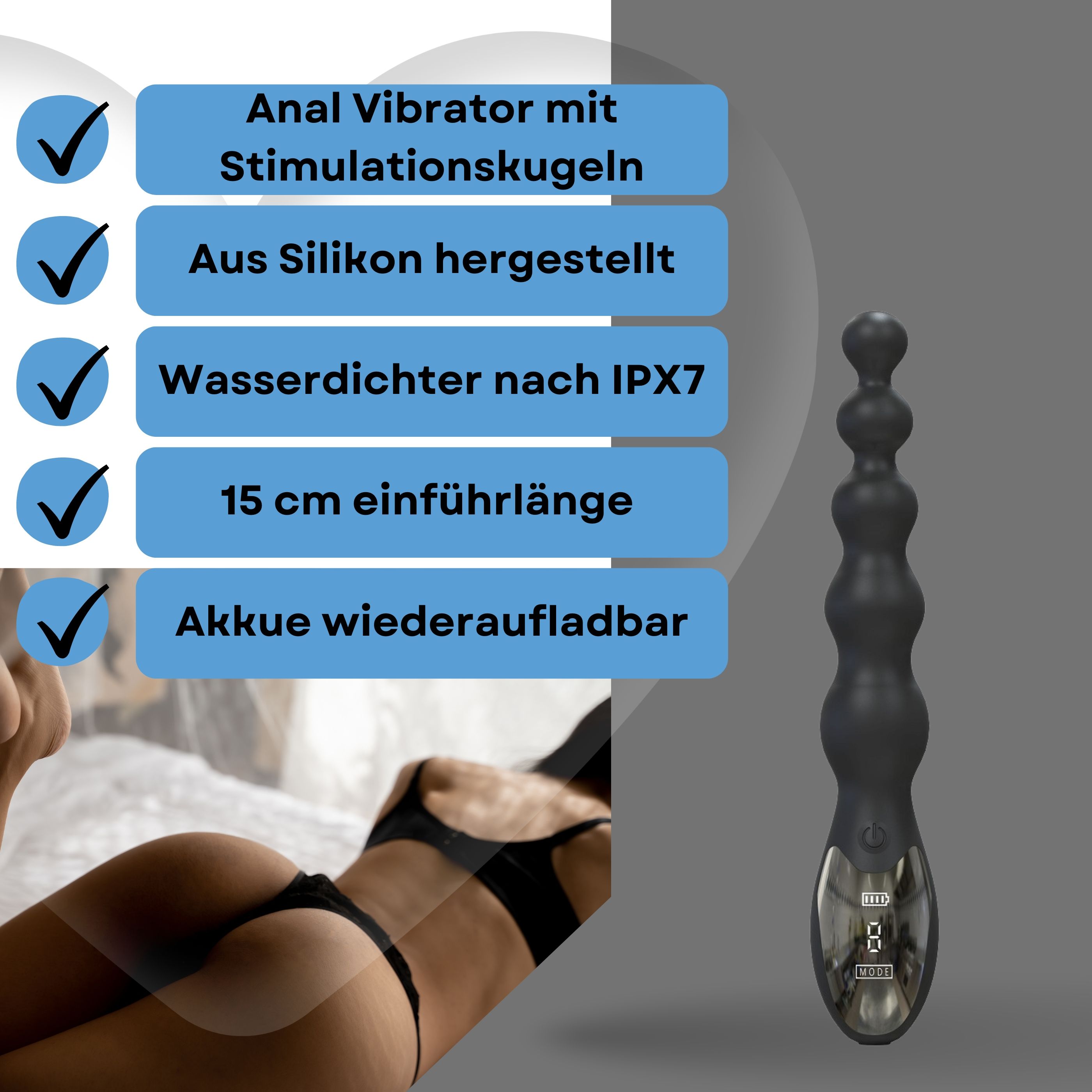 Lovelyness - Analvibrator mit Kugeln