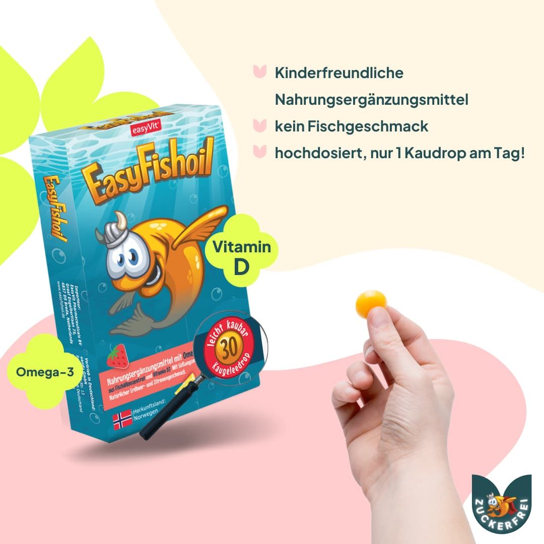 EasyFishoil - Omega 3 hochdosiert für Kinder mit Vitamin D