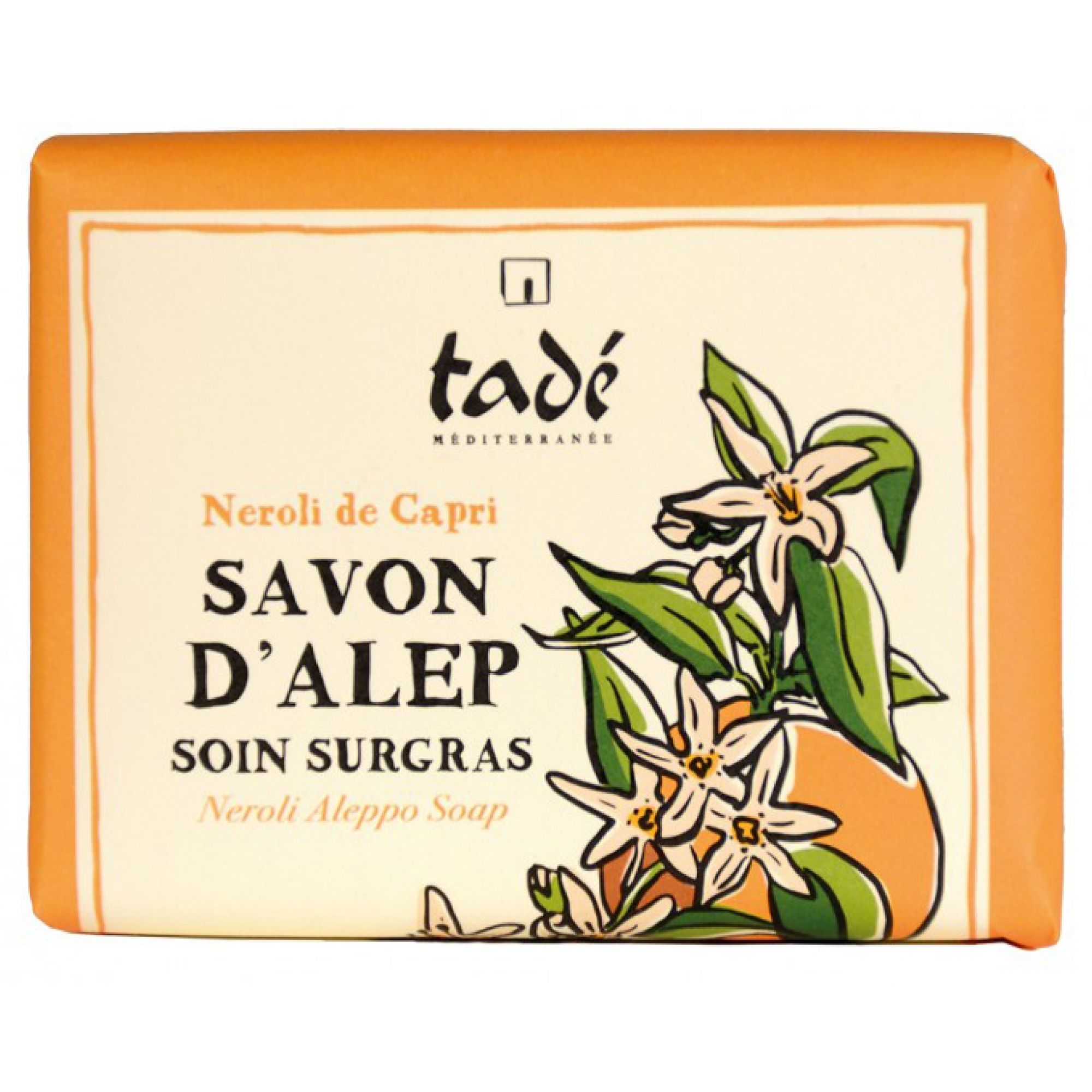 Tadé Aleppo-Seife Surgras Pflege Neroli de Capri 8,3x2,5x6,5 cm