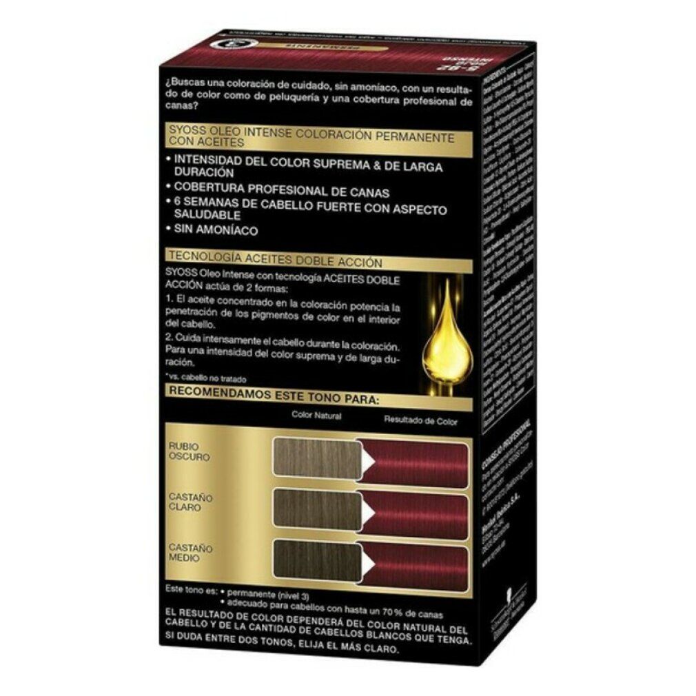 Syoss Oleo Intense Permanent Hair Color 5-92 Intense Red