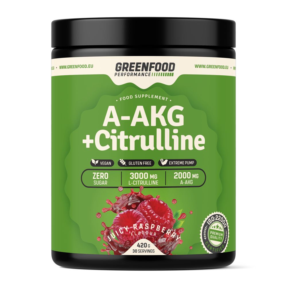 GreenFood Nutrition Performance A-Akg + Citrulline Malate Juicy Raspberry