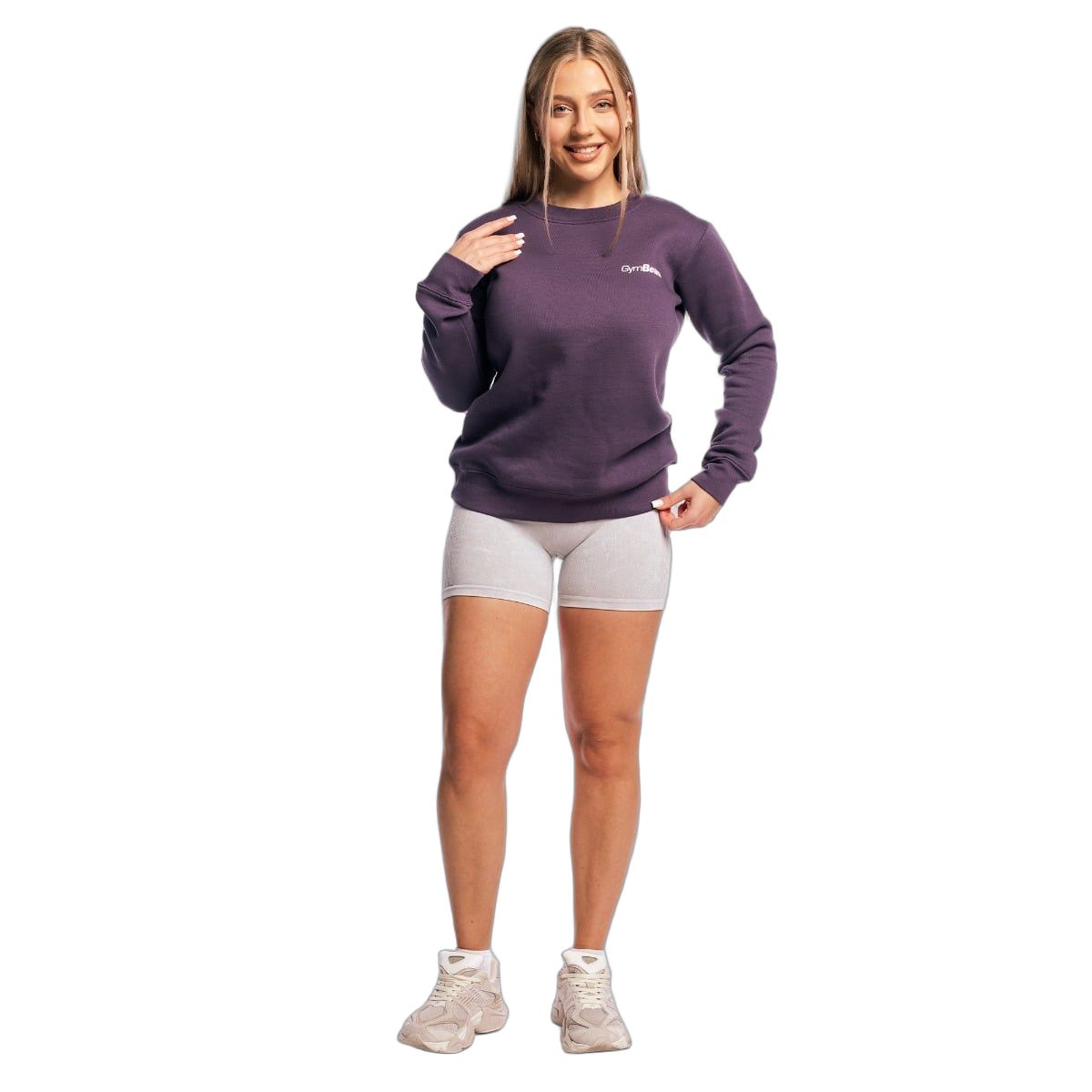 GymBeam Pullover Damen regular mit Rundhalsausschnitt in Obsidian