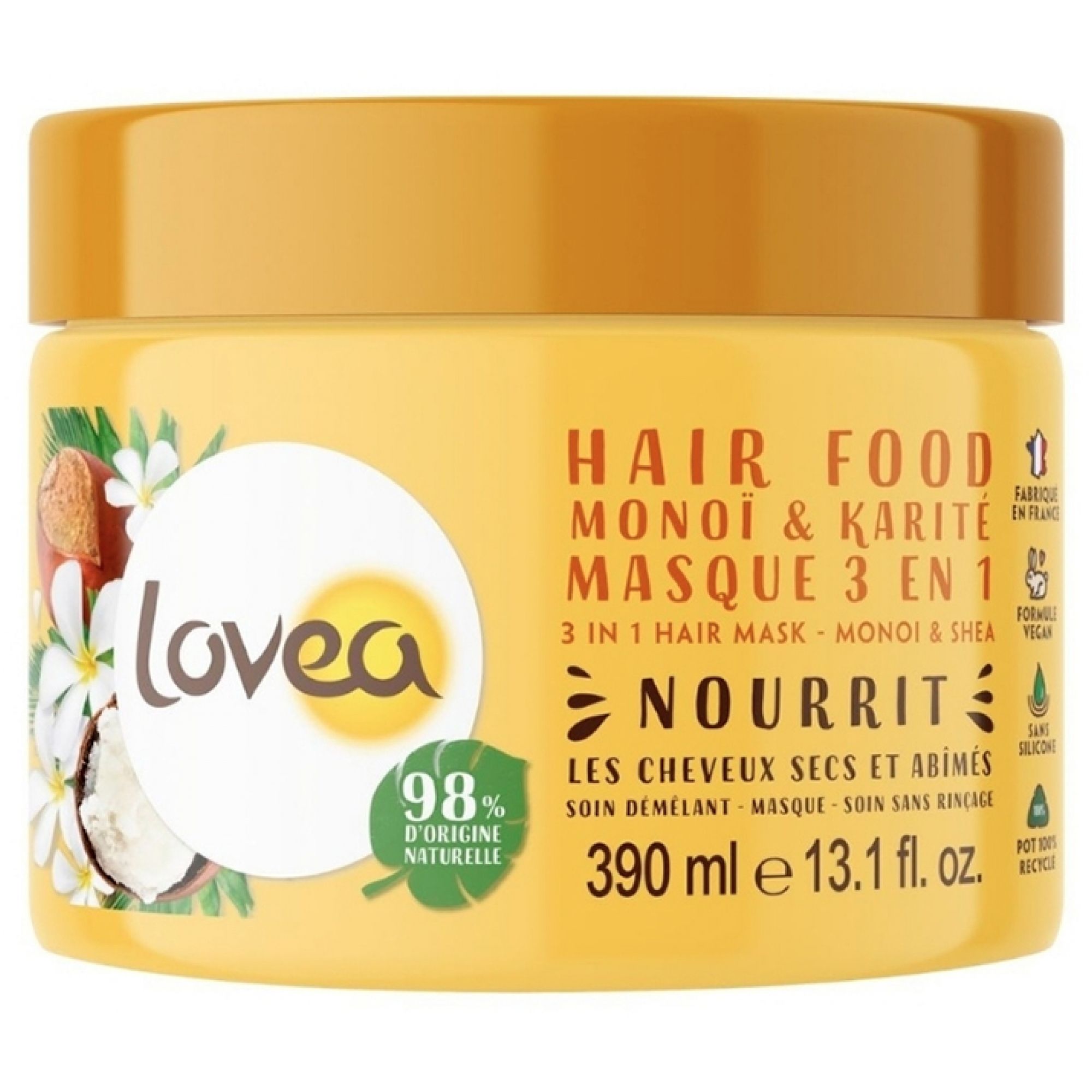 Lovea Hair Food 3in1 Maske Monoï & Karité 10,4x10,4x7,5 cm
