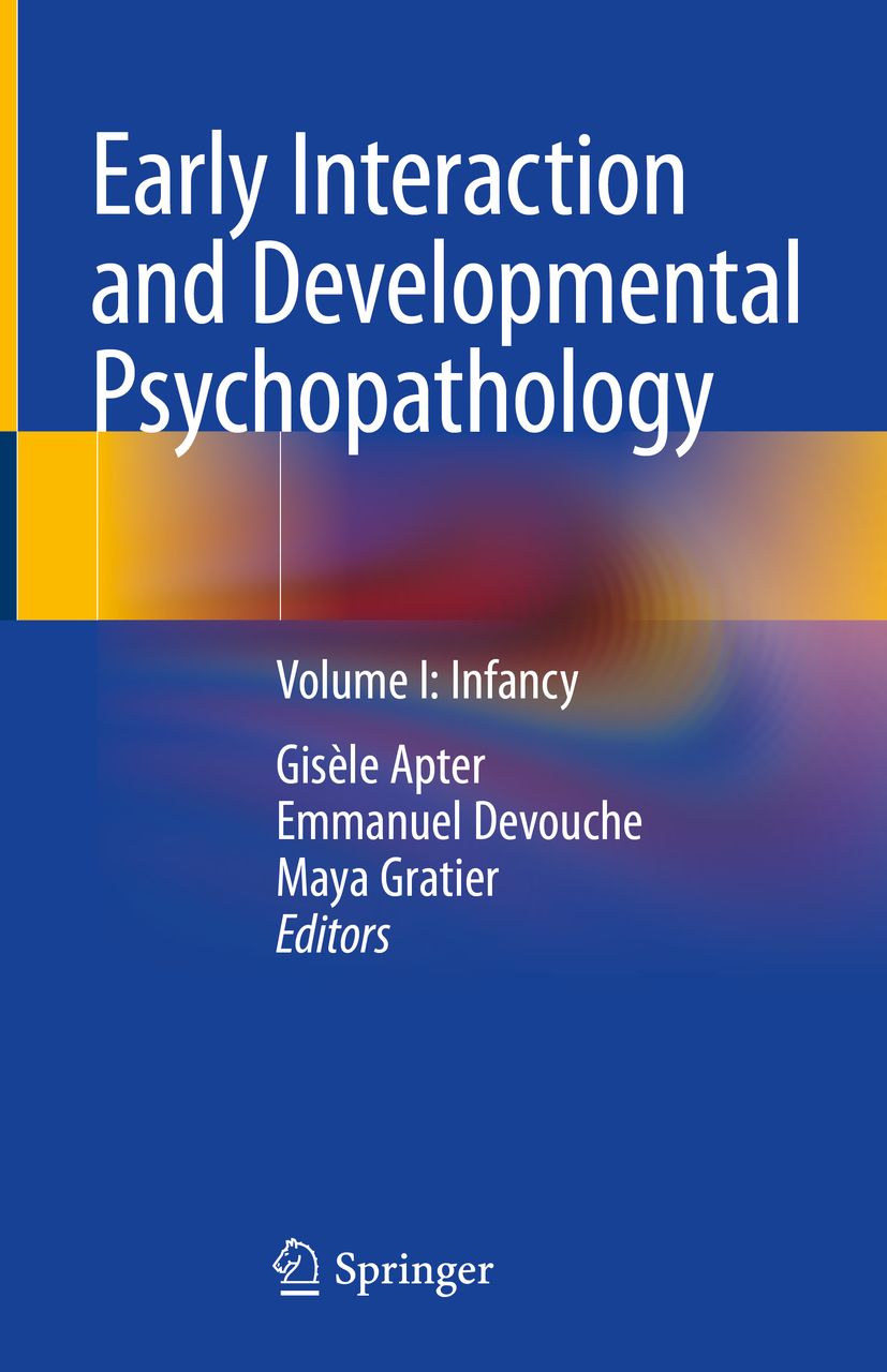 Buchcover: "Early Interaction and Developmental Psychopathology". Titel in Weiß auf blauem Hintergrund. Autoren und Springer-Logo sichtbar.
