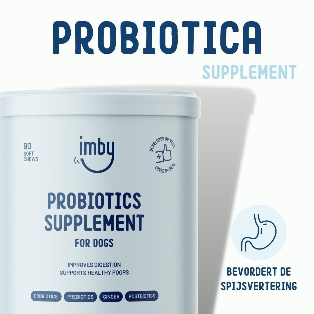 Imby Probiotics - Prä-, Pro- und Postbiotika-Kausnacks für den Hundemagen