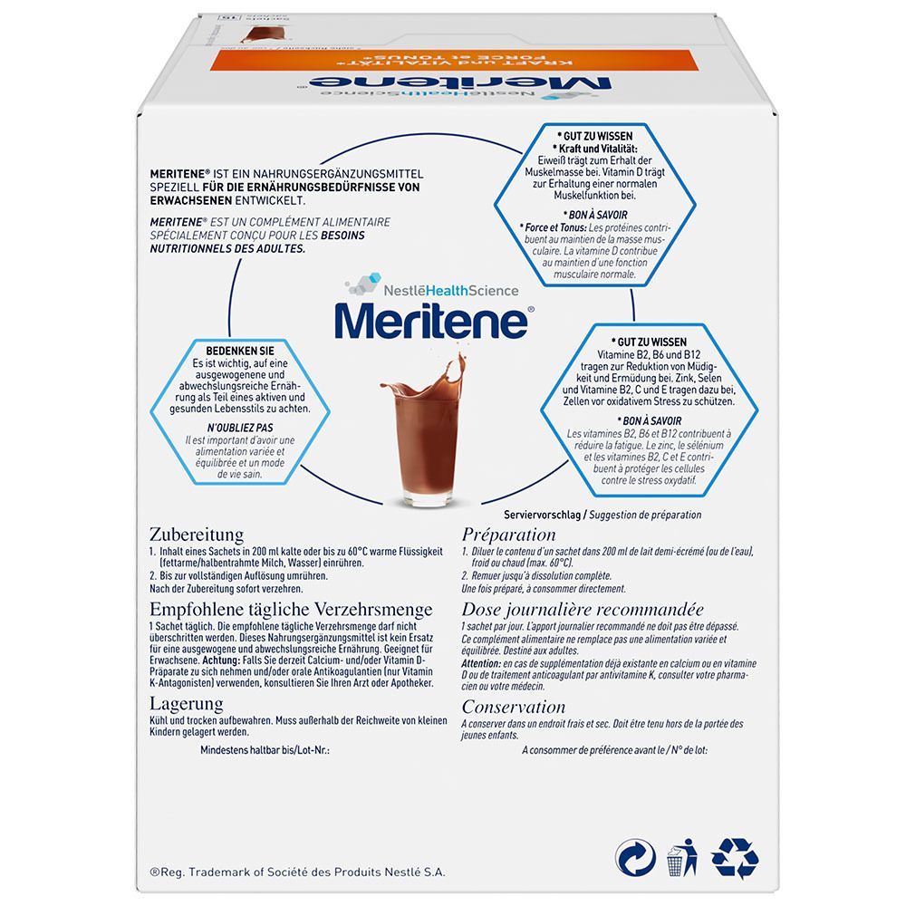 Meritene® KRAFT und VITALITÄT Schokolade