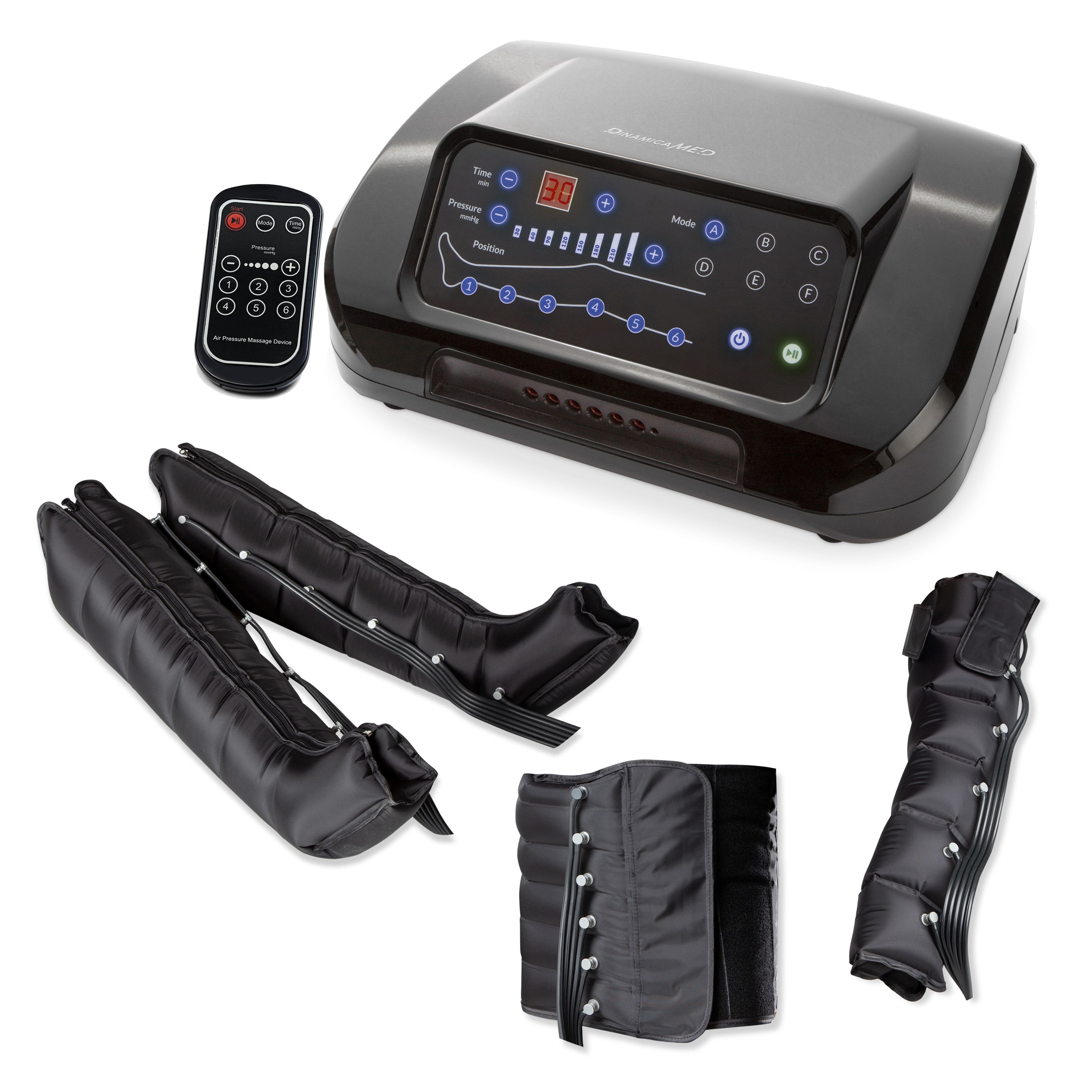 DinamicaMed® PRO Classic 6.0 Pressotherapiegerät mit XL-Beinen, Bauchmanschette und Armmanschette 1 St