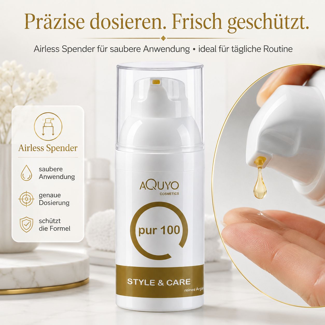 Reines Arganöl für Gesicht Haare Nägel Körper Bartpflege ohne Silikone vegan
