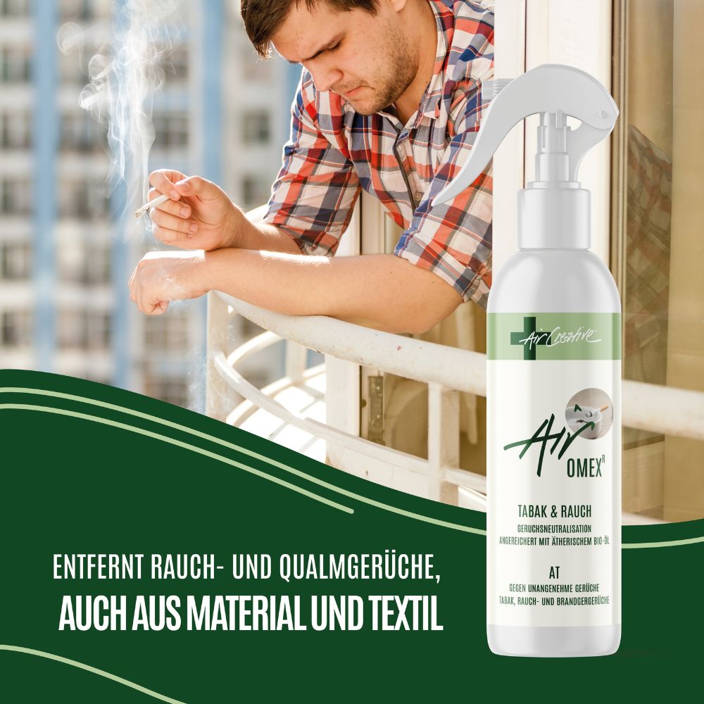 Air Creative Geruchsneutralisation Airomex®AT «Tabak und Rauch» | mit Bio-Duft 250 ml Sprühflasche