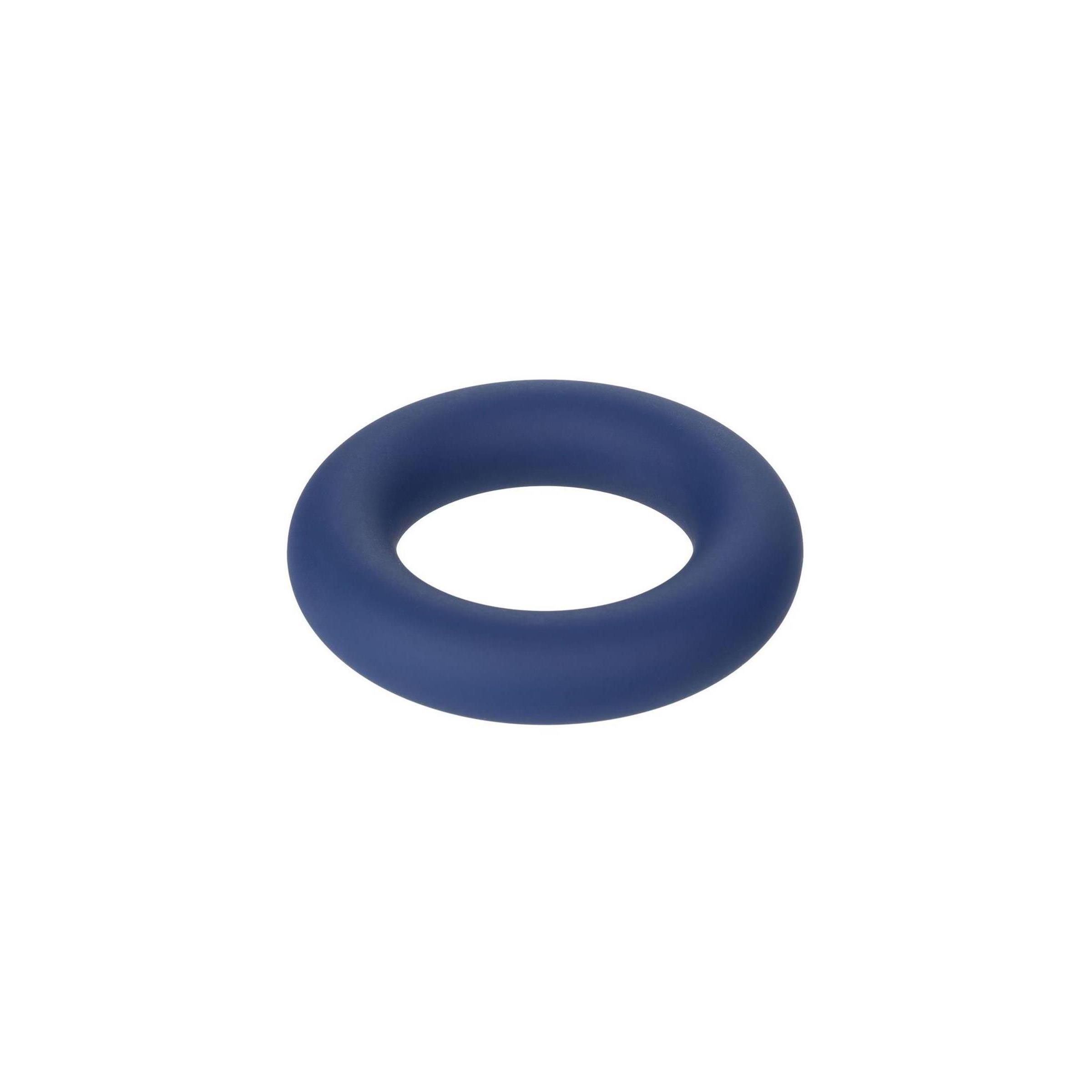 Blauer Ring aus weichem Material. Runde Form. Einfache Darstellung.