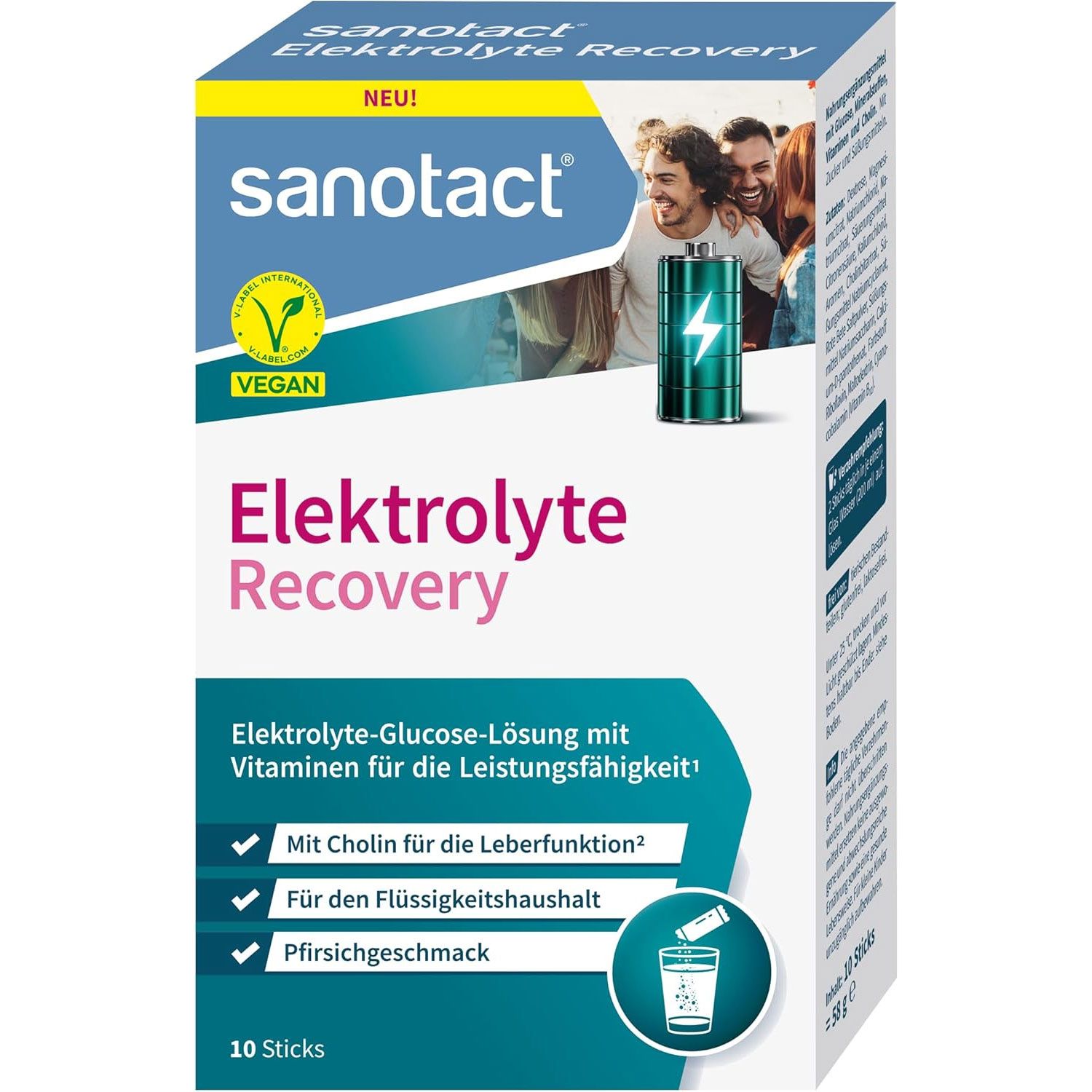 Sanotact Elektrolyte Recovery Sticks 80 St Pulver
