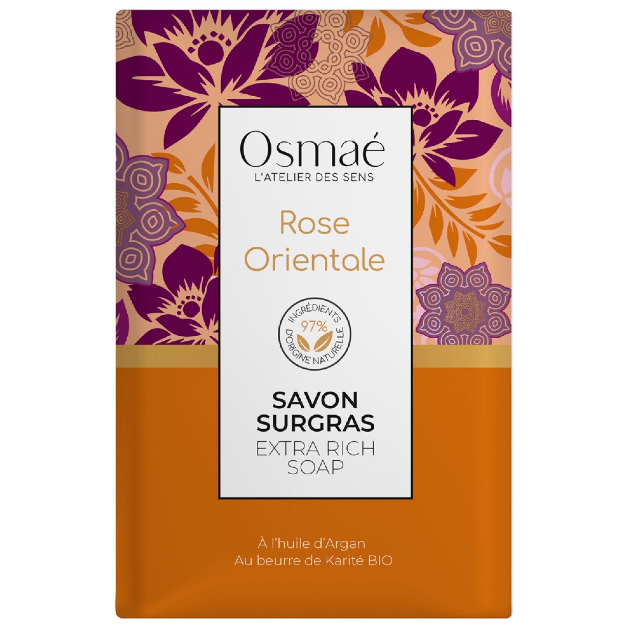Osmaé Rückfettende Seife Oriental Rose 10,4x7x2,7 cm