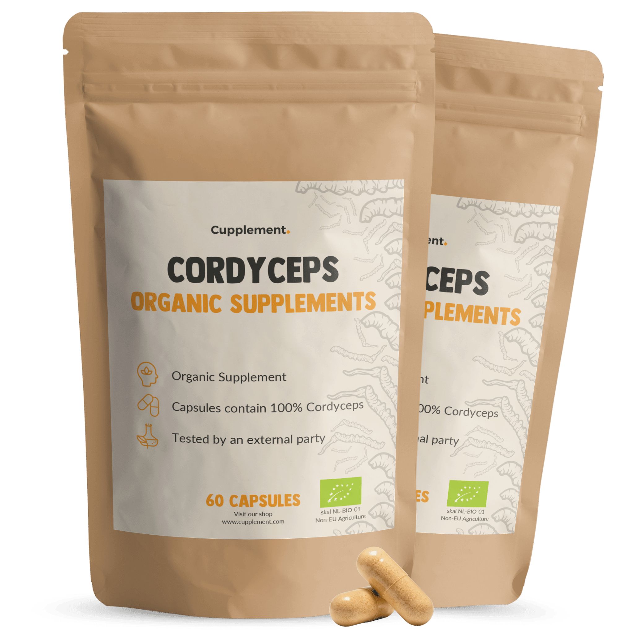 Cupplement® - Cordyceps Kapseln 500 mg Bio Kombipack 120 St