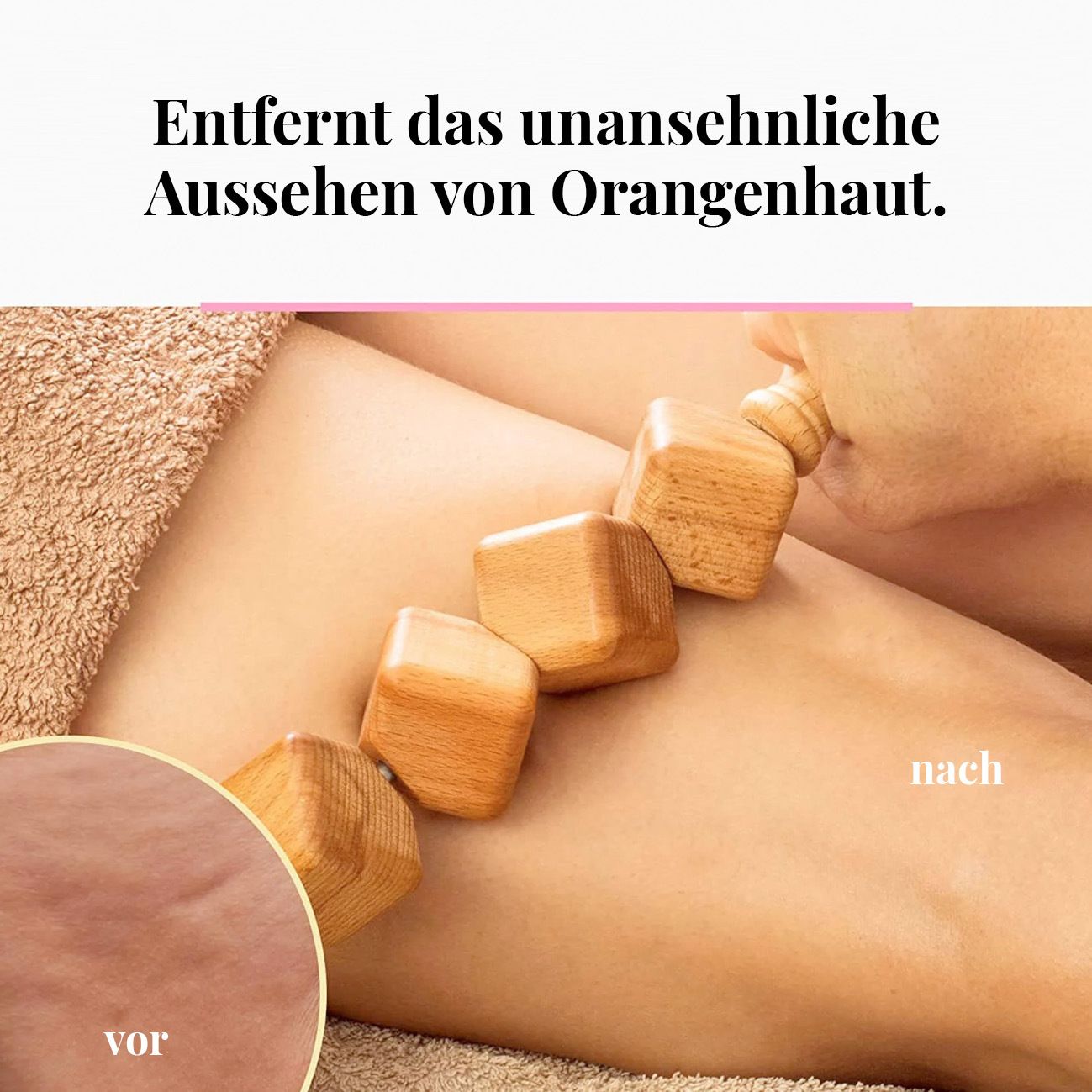 tuuli Maderotherapie Holz Set Massagegerät Roller Cellulite Lymphdrainage Gerät