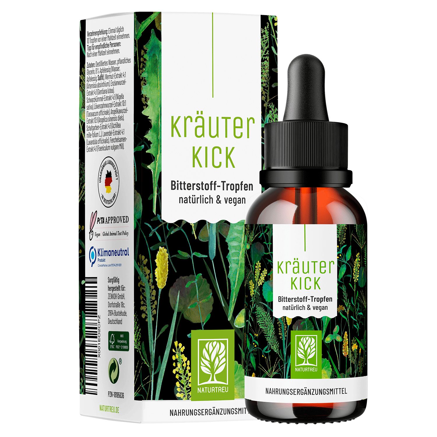 Bitterstoff Tropfen alkoholfrei - Kräuterkick - NATURTREU®
