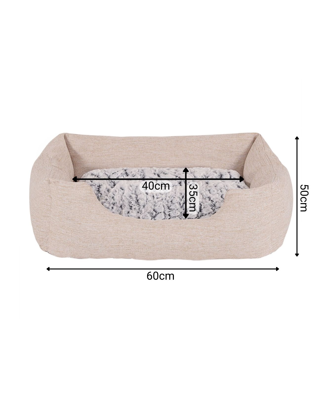 lionto Hundebett mit Wendekissen