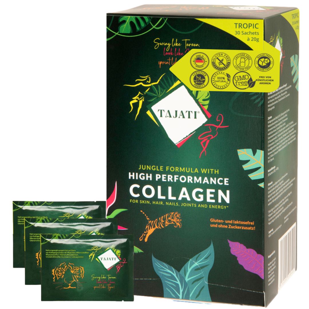 TAJATI® 5-in-1 Full Spectrum Lifestyle Formel – Kollagen, Glucosamin, MSM, Niacin & Chondroitin