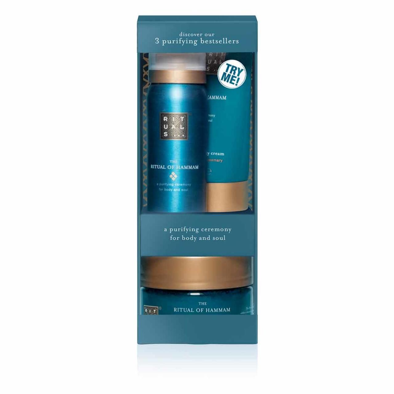 Rituals, The Ritual of Hammam Try Me Set = Cream 70 ml + Shower 50 ml + Scrub 125 g