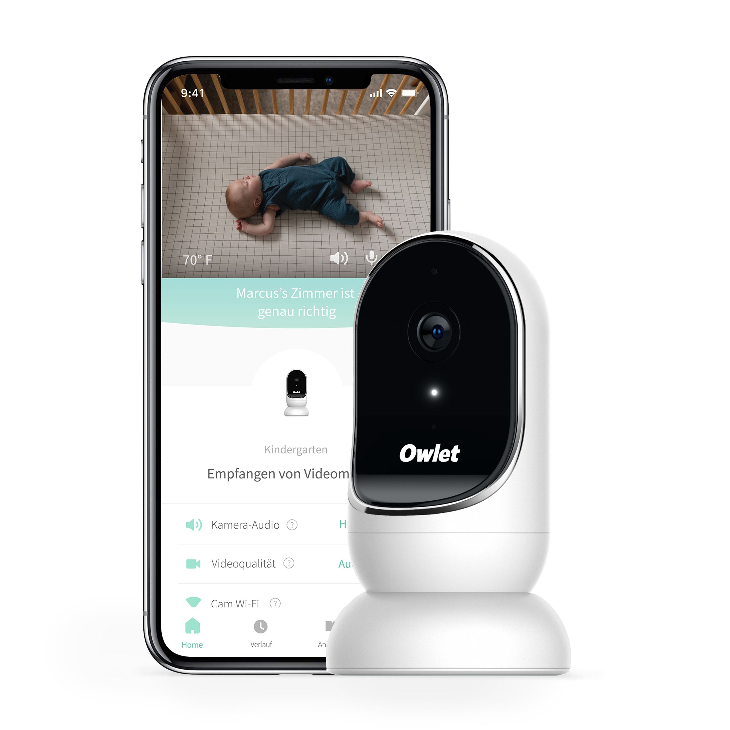 Owlet Care, Babyphone Camera, Smart HD, white