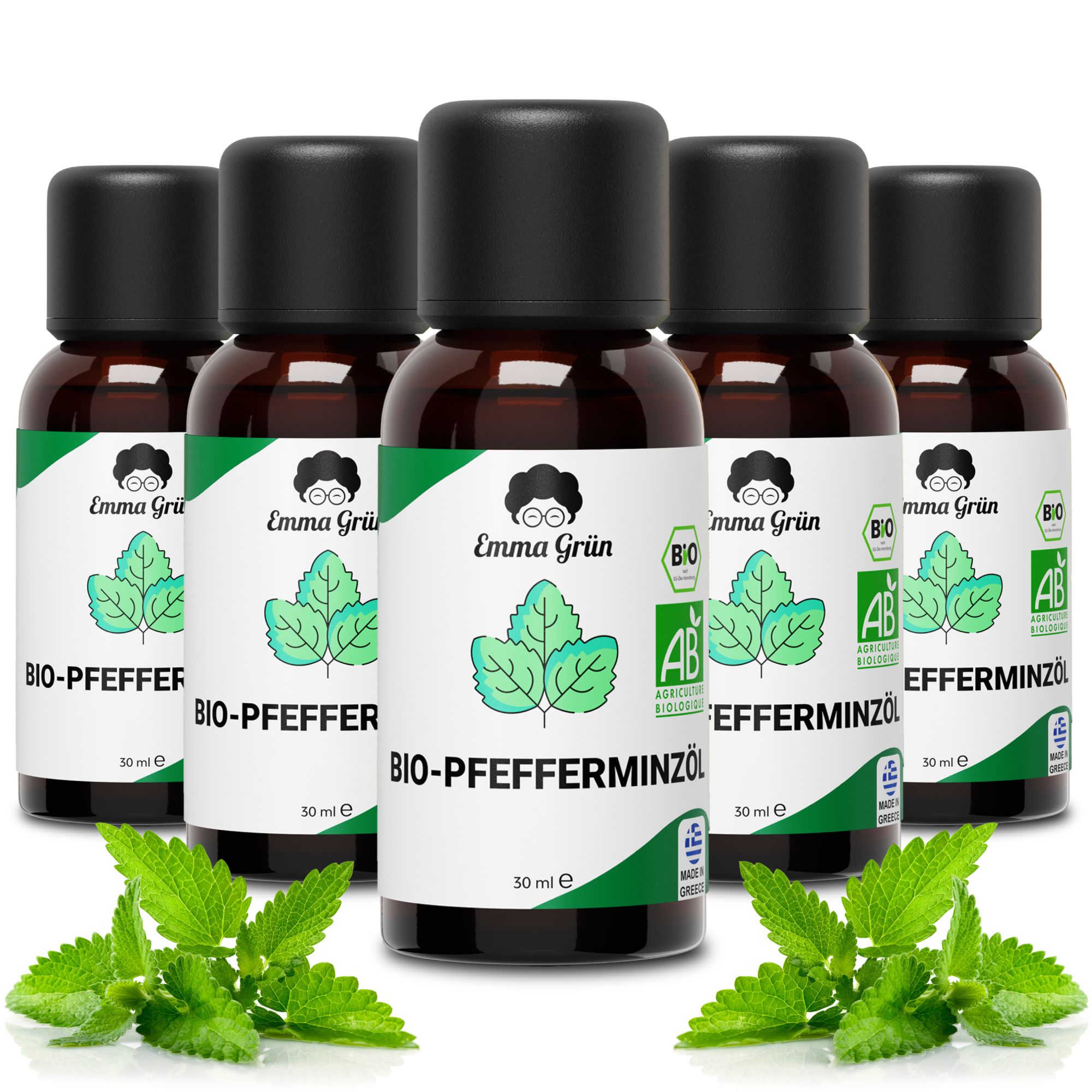 Emma Grün® ätherisches Bio Pfefferminzöl naturrein & hochdosiert